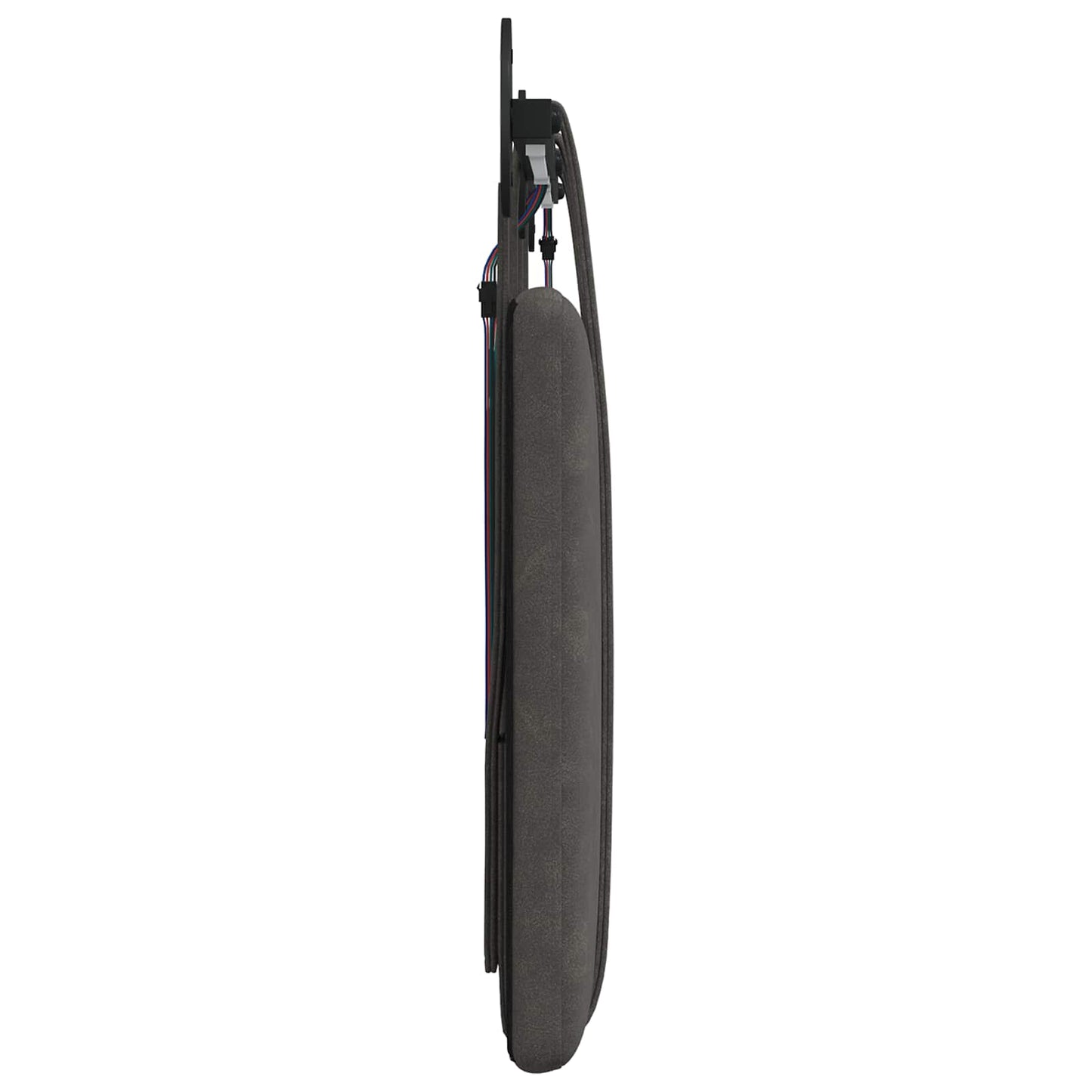 vidaXL Κεφαλάρι κρεβατιού κρεμαστό Με φωτισμό LED Μαύρο Αντίκα PU