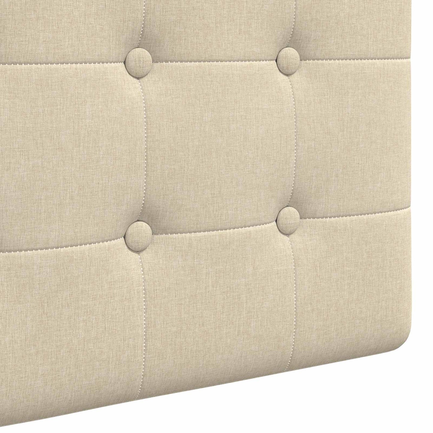vidaXL Κεφαλάρι κρεβατιού κρεμαστό Με φωτισμό LED Κρεμ Ύφασμα
