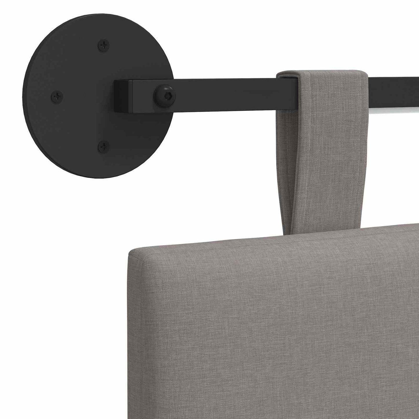 vidaXL Κεφαλάρι κρεβατιού κρεμαστό Με φωτισμό LED Taupe Ύφασμα