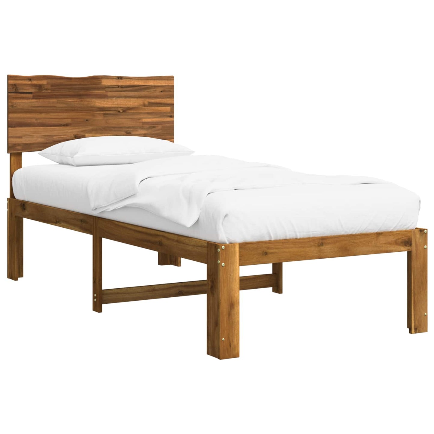 vidaXL Μονό Κρεβάτι με Κεφαλάρι ROSTOCK Φυσικό 90 x 190 cm