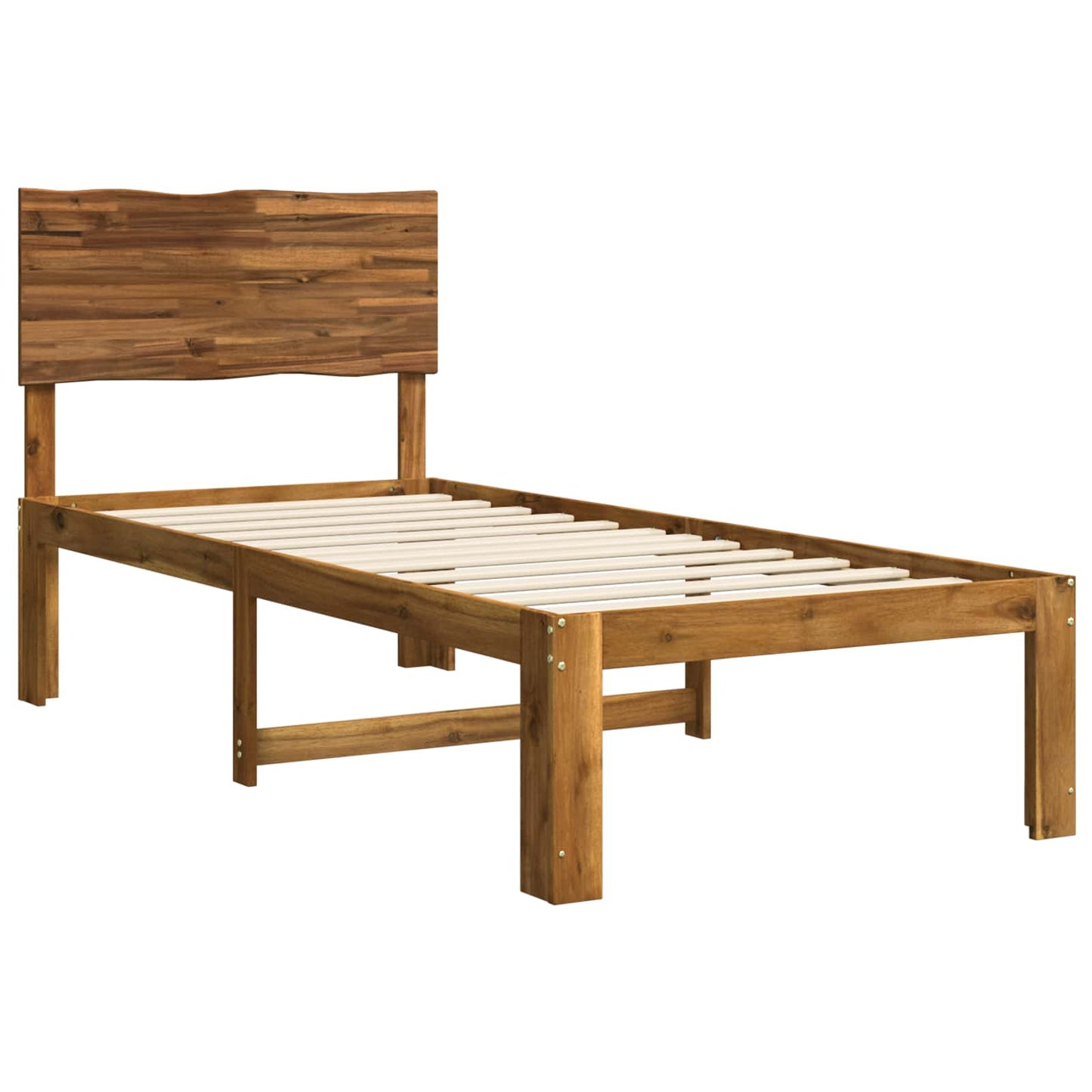 vidaXL Μονό Κρεβάτι με Κεφαλάρι ROSTOCK Φυσικό 90 x 190 cm