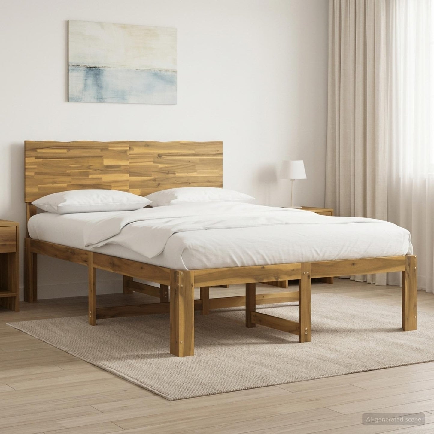 vidaXL Διπλό Κρεβάτι με Κεφαλάρι ROSTOCK Λευκό 120 x 200 cm