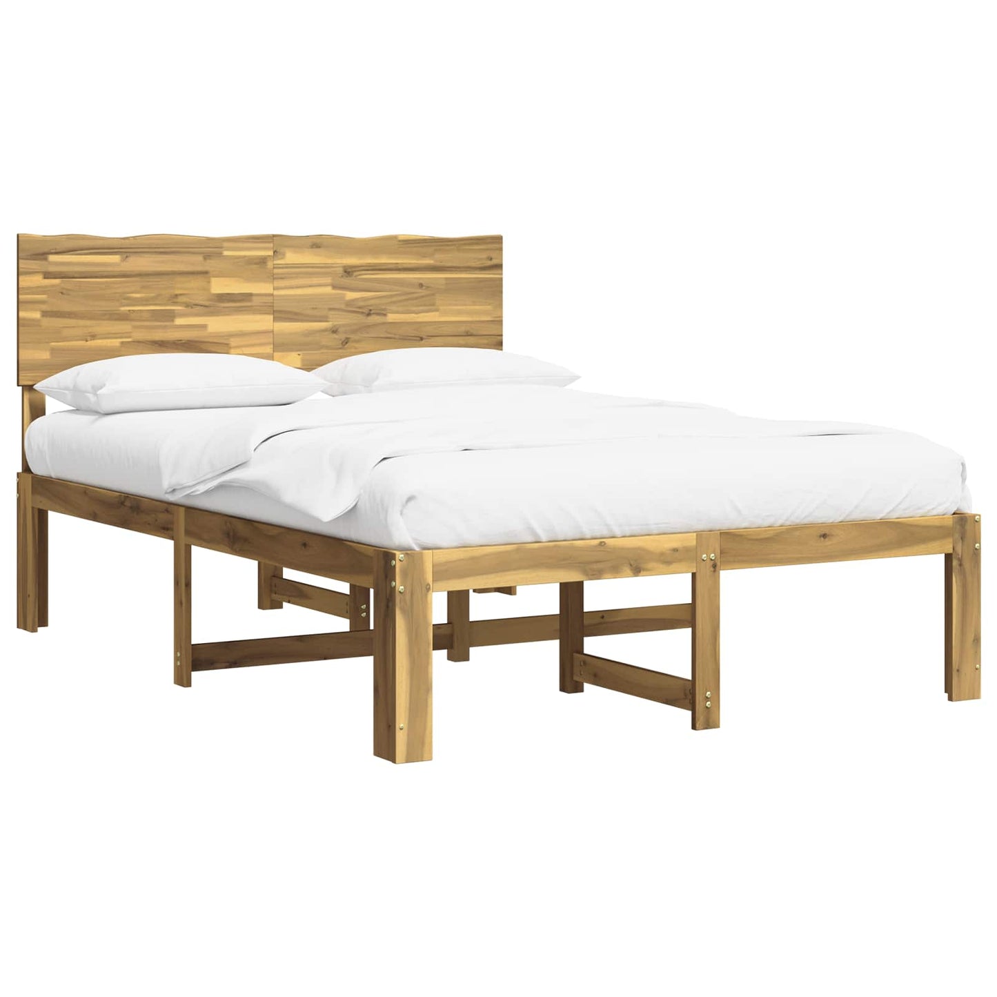 vidaXL Διπλό Κρεβάτι με Κεφαλάρι ROSTOCK Λευκό 120 x 200 cm