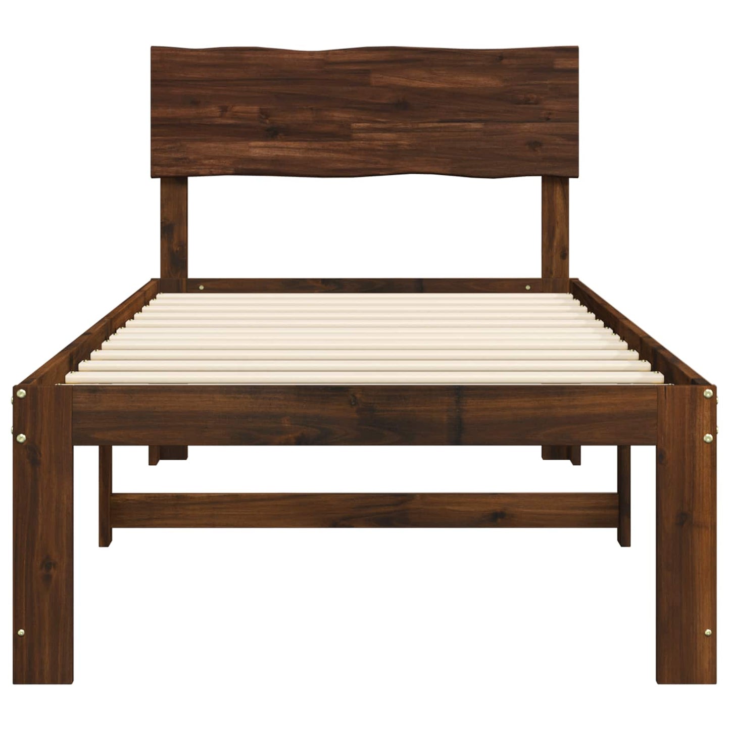 vidaXL Μονό Κρεβάτι με Κεφαλάρι ROSTOCK Σκούρο Καφέ 75 x 190 cm