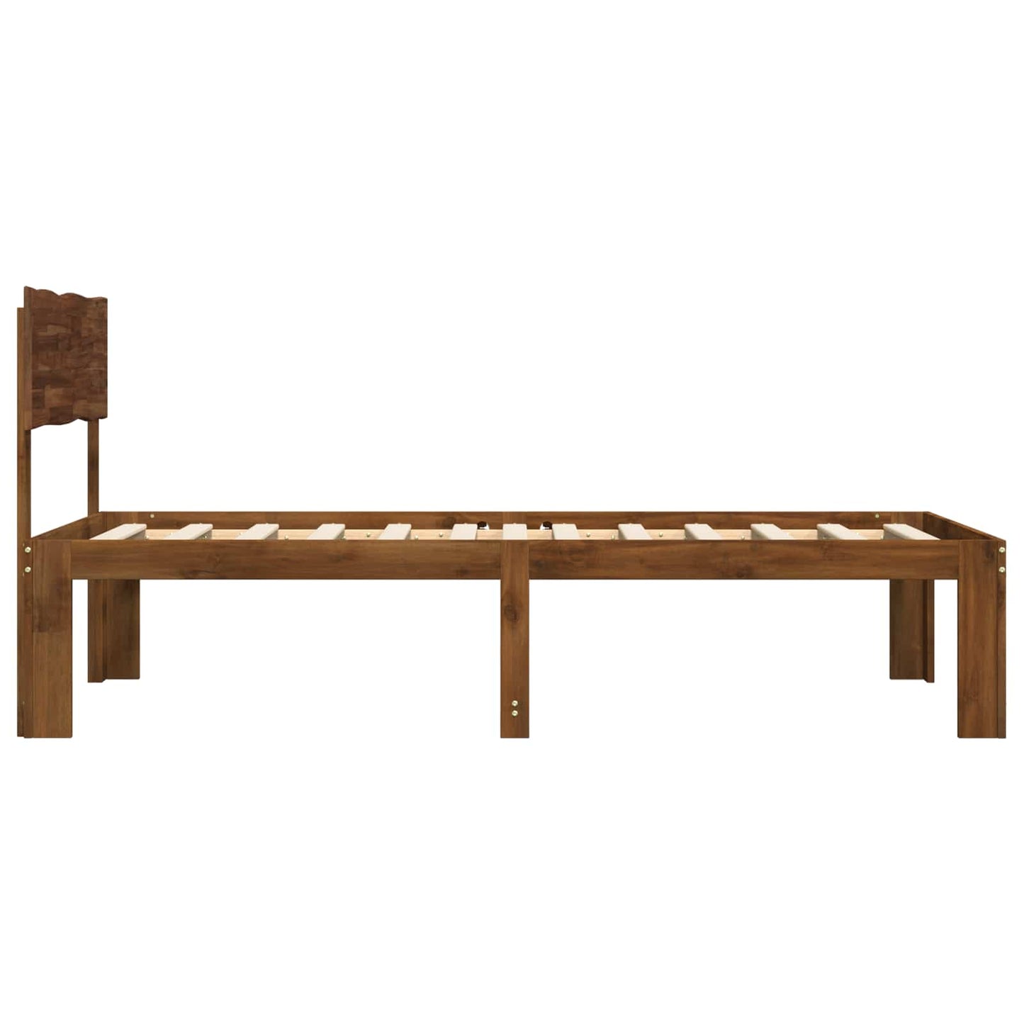 vidaXL Μονό Κρεβάτι με Κεφαλάρι ROSTOCK Σκούρο Καφέ 100 x 200 cm