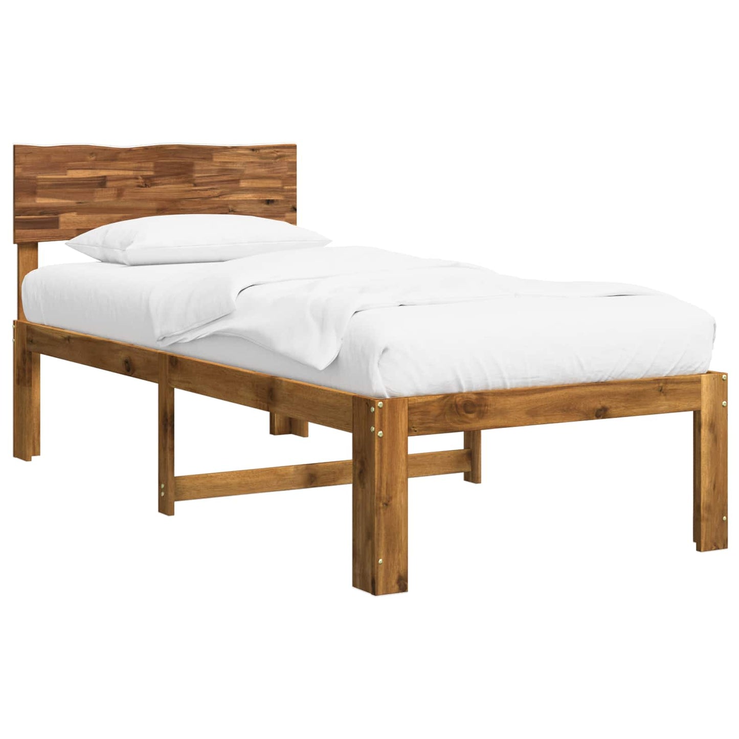 vidaXL Μονό Κρεβάτι με Κεφαλάρι ROSTOCK Φυσικό 100 x 200 cm