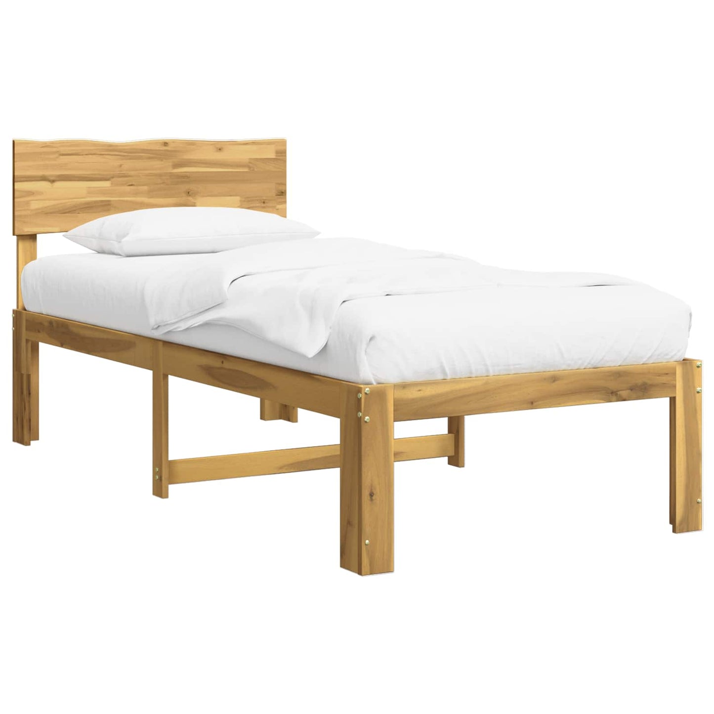 vidaXL Μονό Κρεβάτι με Κεφαλάρι ROSTOCK Λευκό 100 x 200 cm