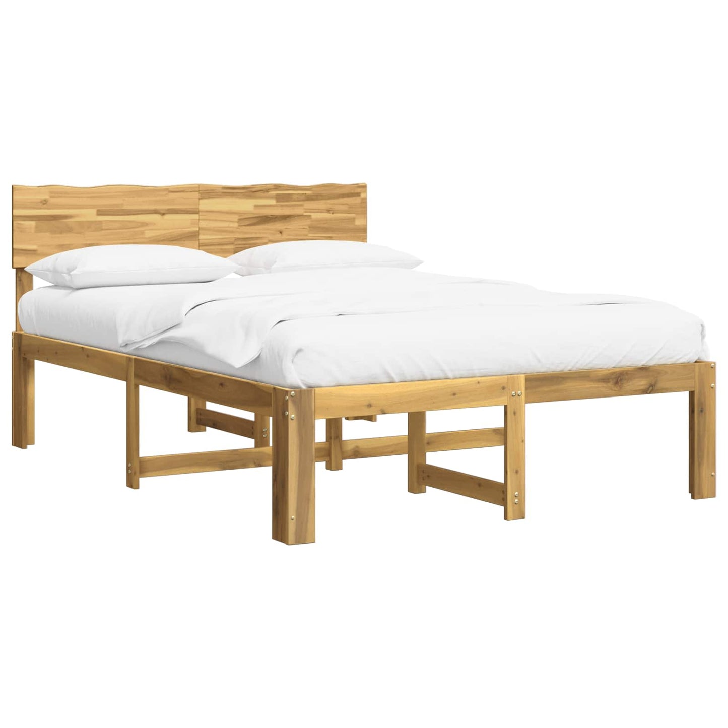 vidaXL Διπλό Κρεβάτι με Κεφαλάρι ROSTOCK Λευκό 140 x 200 cm