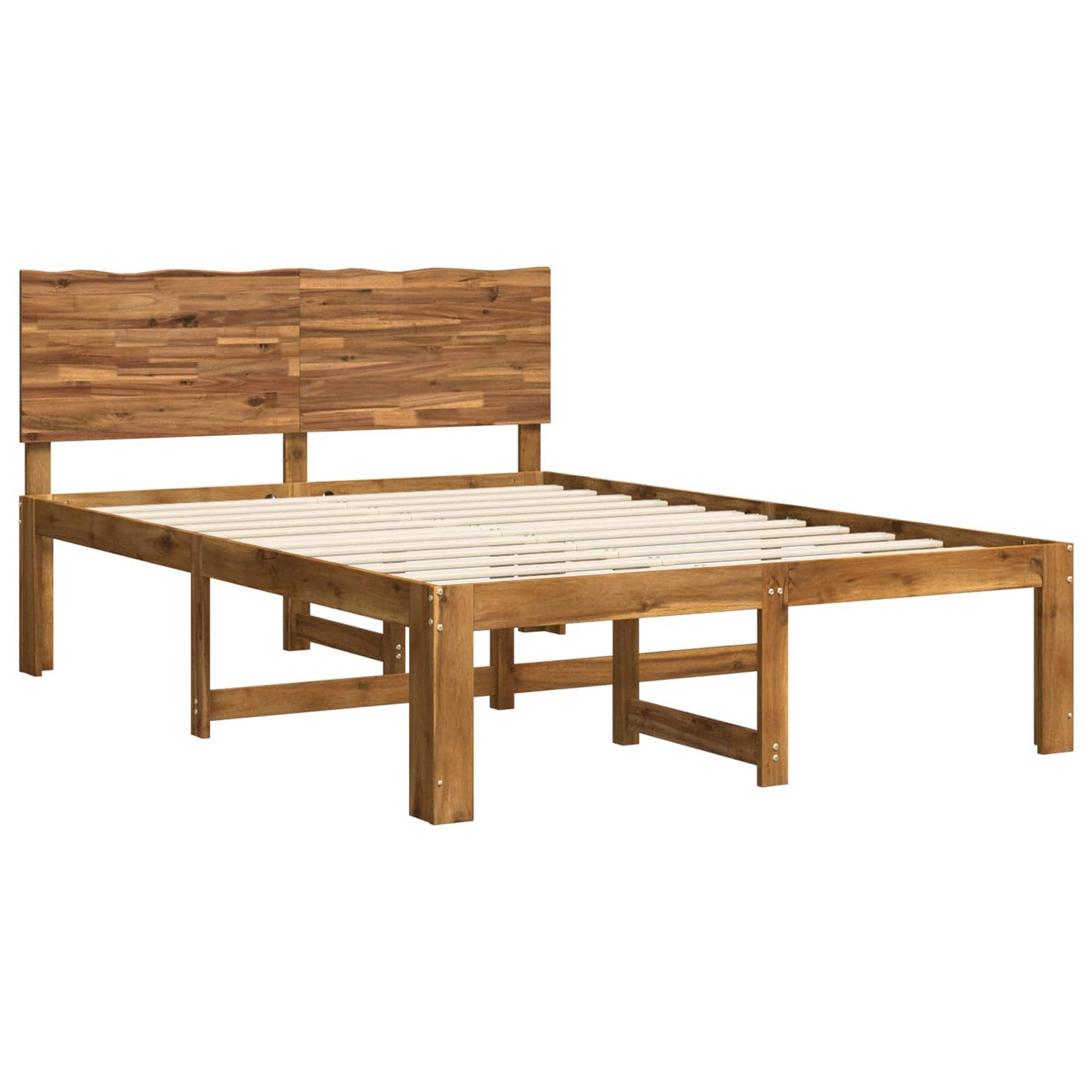 vidaXL Διπλό Κρεβάτι με Κεφαλάρι ROSTOCK Φυσικό 120 x 190 cm