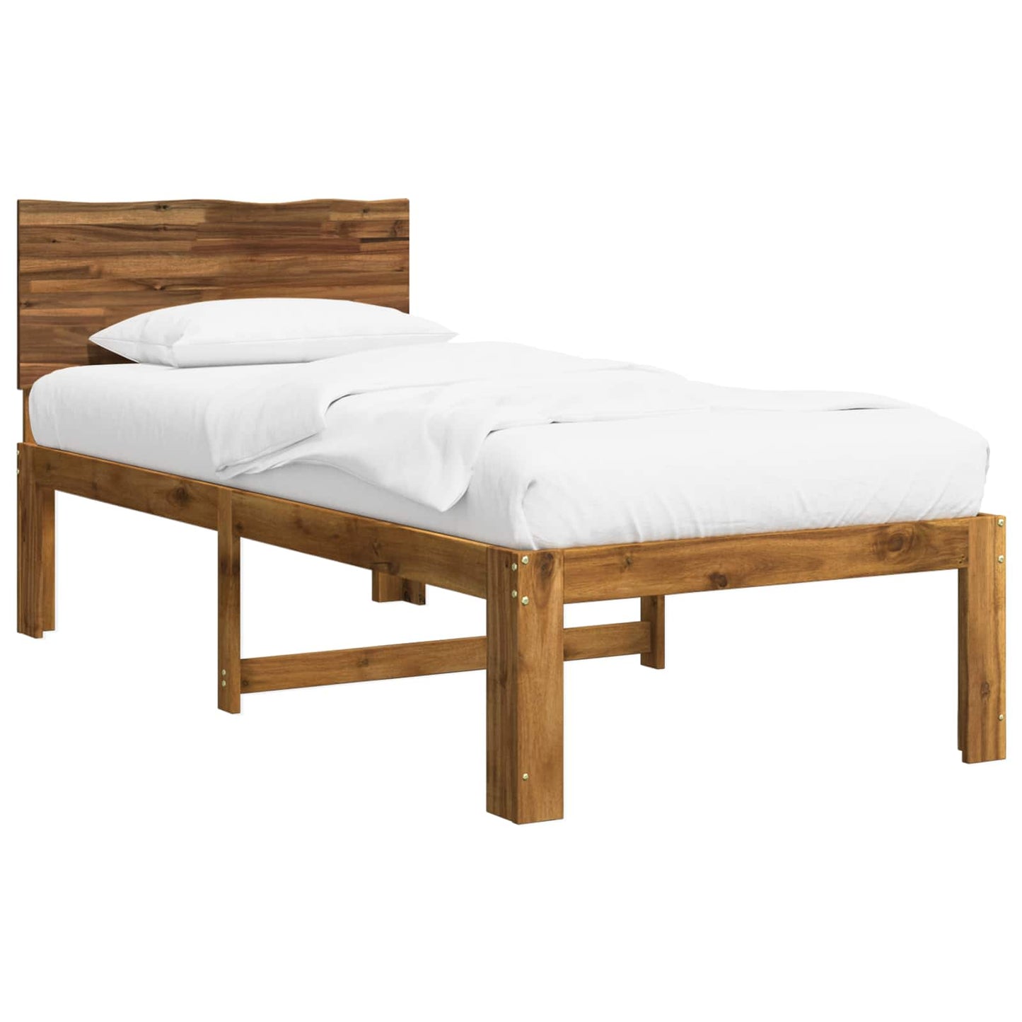 vidaXL Μονό Κρεβάτι με Κεφαλάρι ROSTOCK Φυσικό 90 x 200 cm