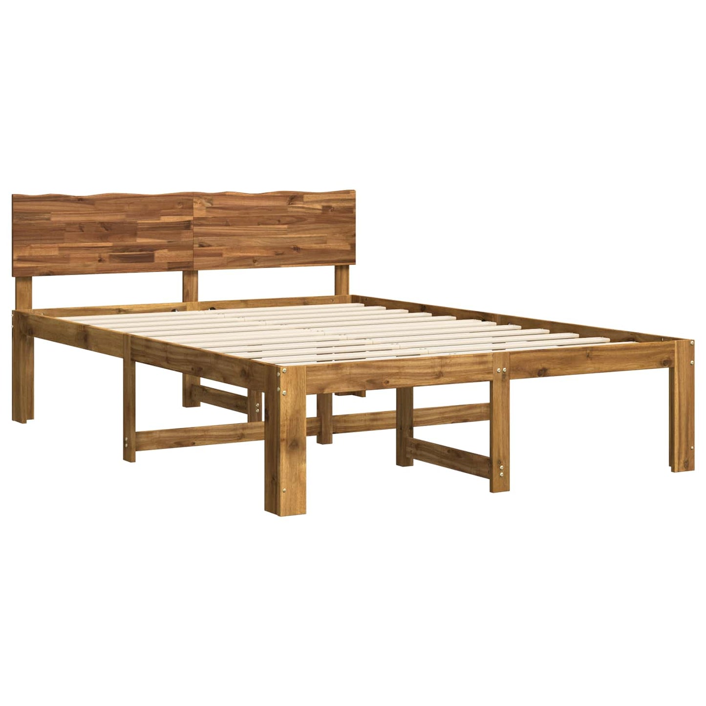 vidaXL Διπλό Κρεβάτι με Κεφαλάρι ROSTOCK Φυσικό 120 x 190 cm