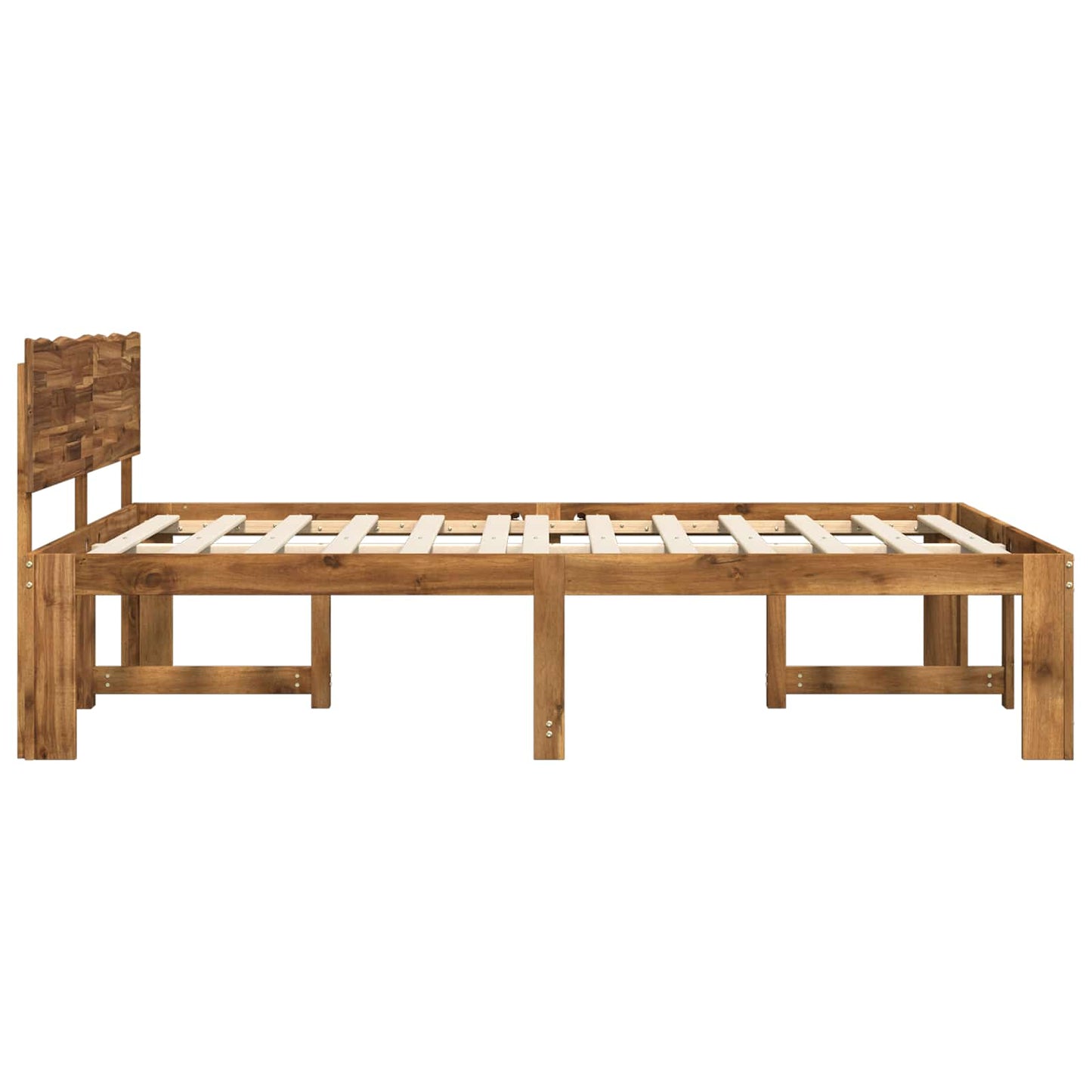 vidaXL Διπλό Κρεβάτι με Κεφαλάρι ROSTOCK Φυσικό 135 x 190 cm