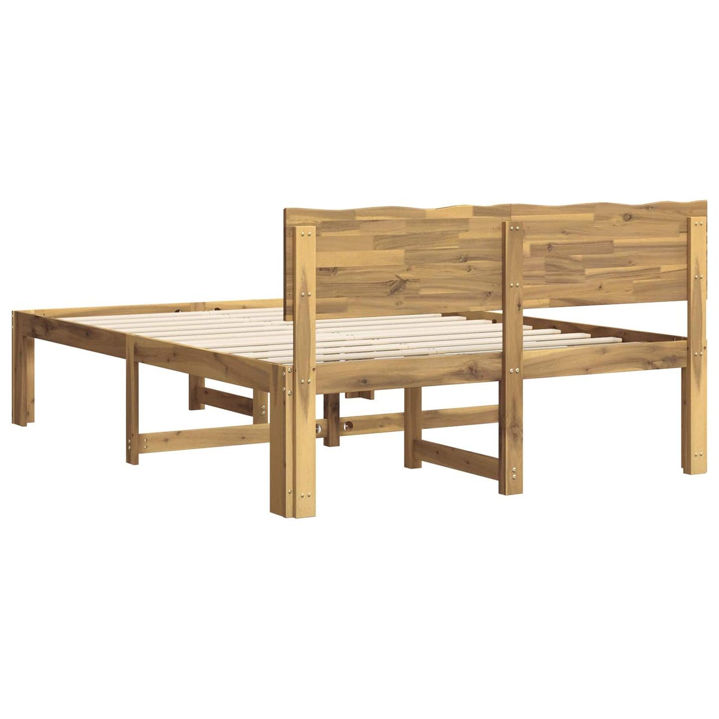 vidaXL Διπλό Κρεβάτι με Κεφαλάρι ROSTOCK Λευκό 135 x 190 cm