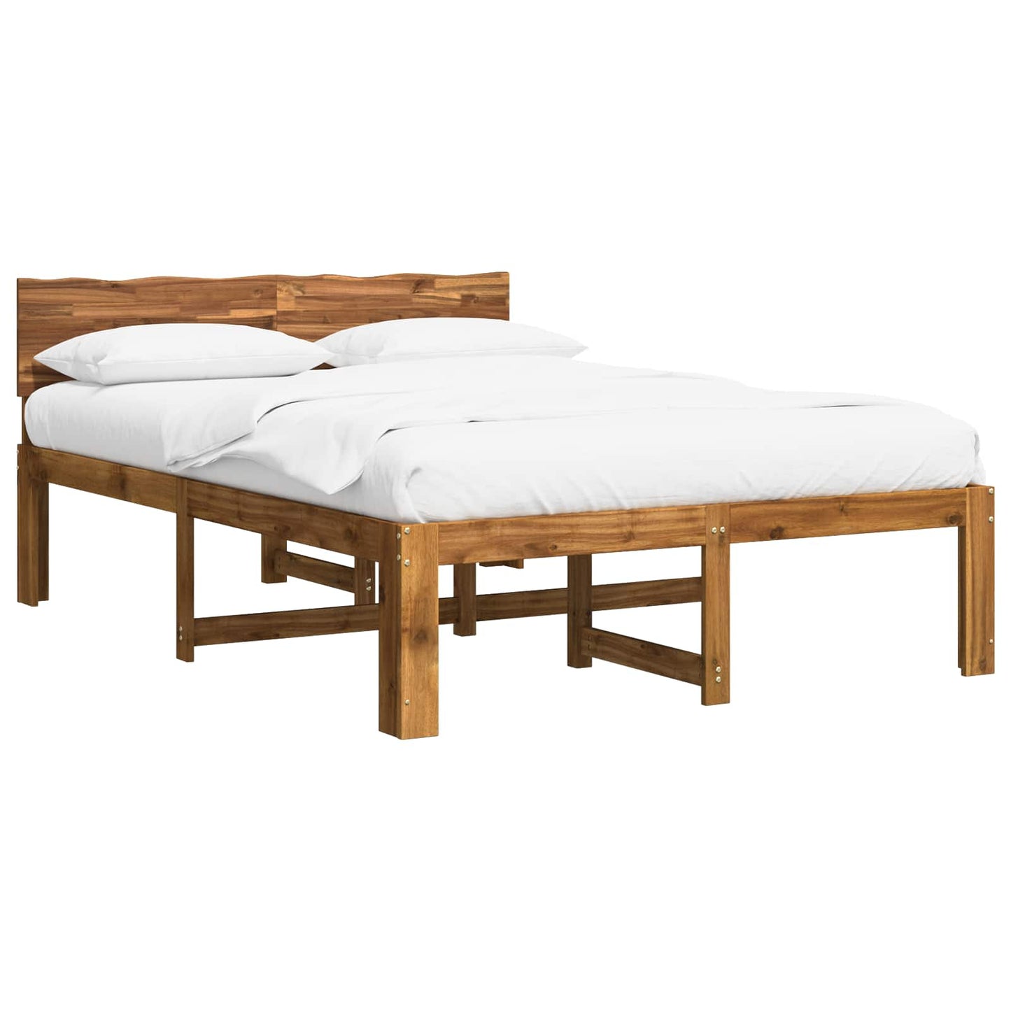 vidaXL Διπλό Κρεβάτι με Κεφαλάρι ROSTOCK Φυσικό 140 x 190 cm