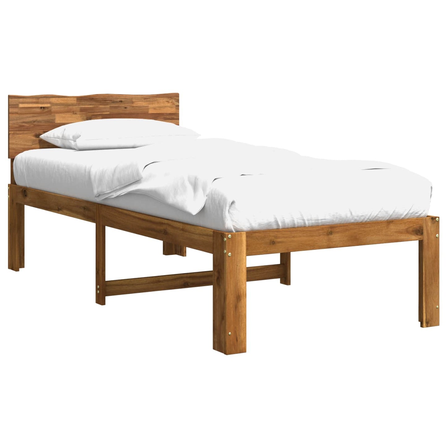 vidaXL Μονό Κρεβάτι με Κεφαλάρι ROSTOCK Φυσικό 90 x 200 cm