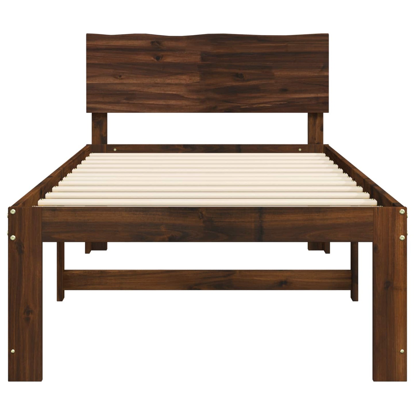 vidaXL Μονό Κρεβάτι με Κεφαλάρι ROSTOCK Σκούρο Καφέ 100 x 200 cm