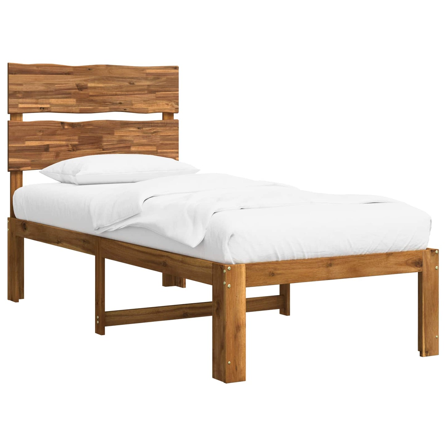 vidaXL Μονό Κρεβάτι με Κεφαλάρι ROSTOCK Φυσικό 90 x 200 cm