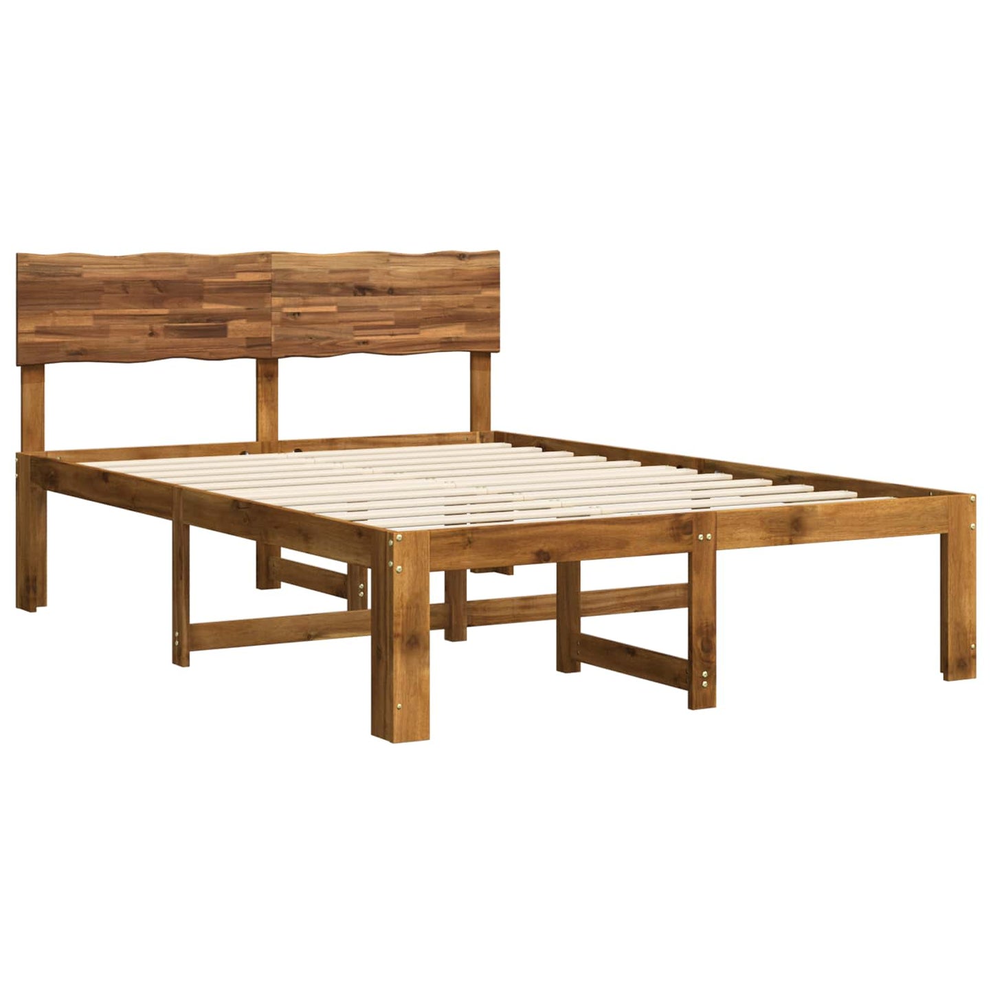 vidaXL Διπλό Κρεβάτι με Κεφαλάρι ROSTOCK Φυσικό 137 x 190 cm