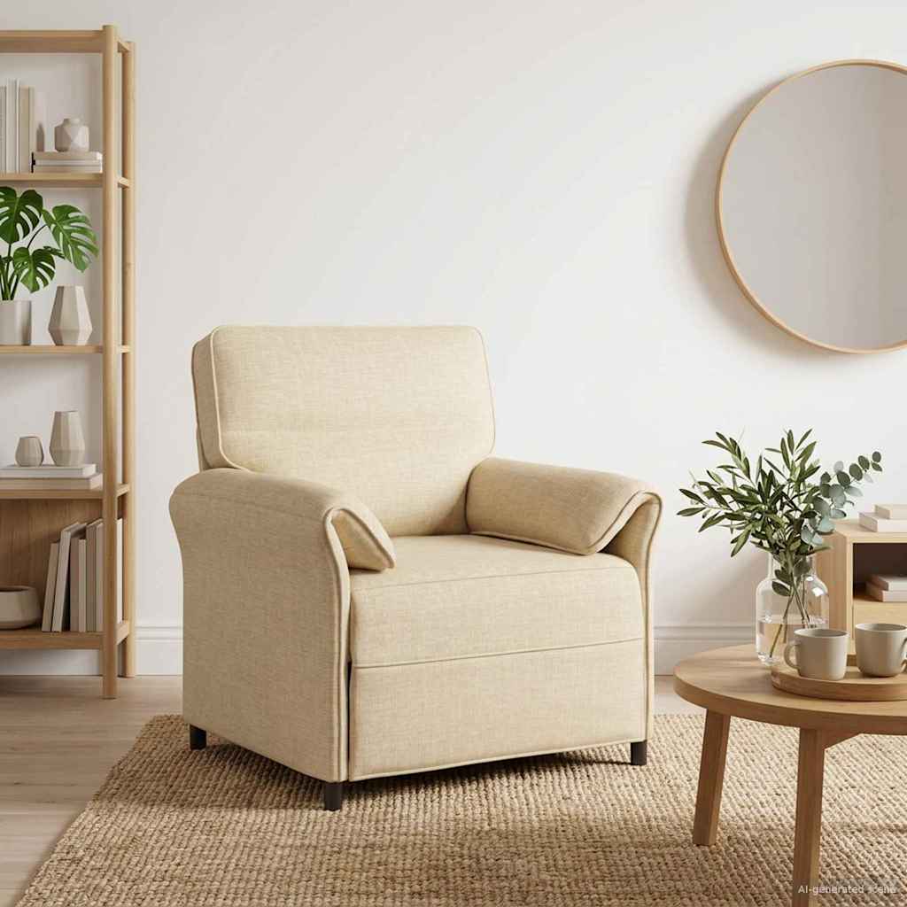 vidaXL Καναπές 100% πολυέστερ μεταλλικό πλαίσιο MDF, Κόντρα πλακέ
