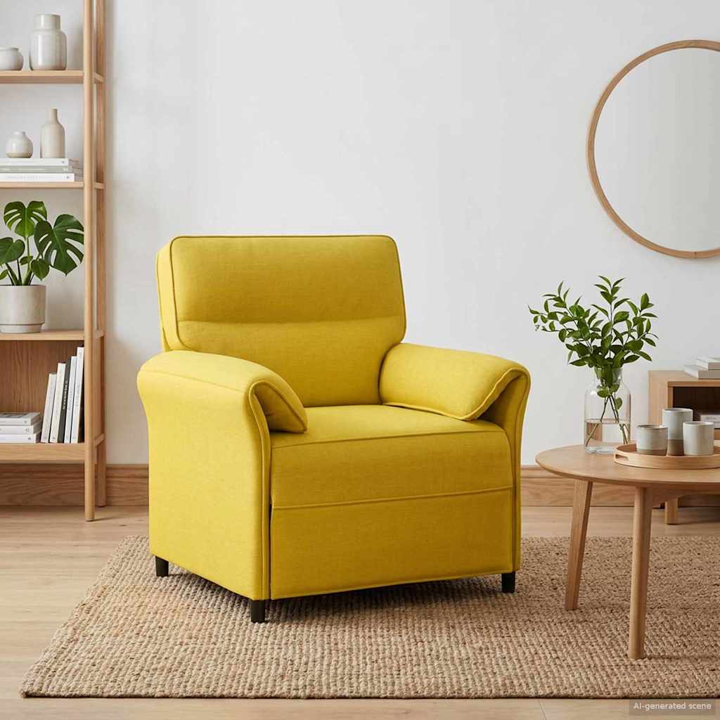 vidaXL Καναπές 100% πολυέστερ μεταλλικό πλαίσιο MDF, Κόντρα πλακέ