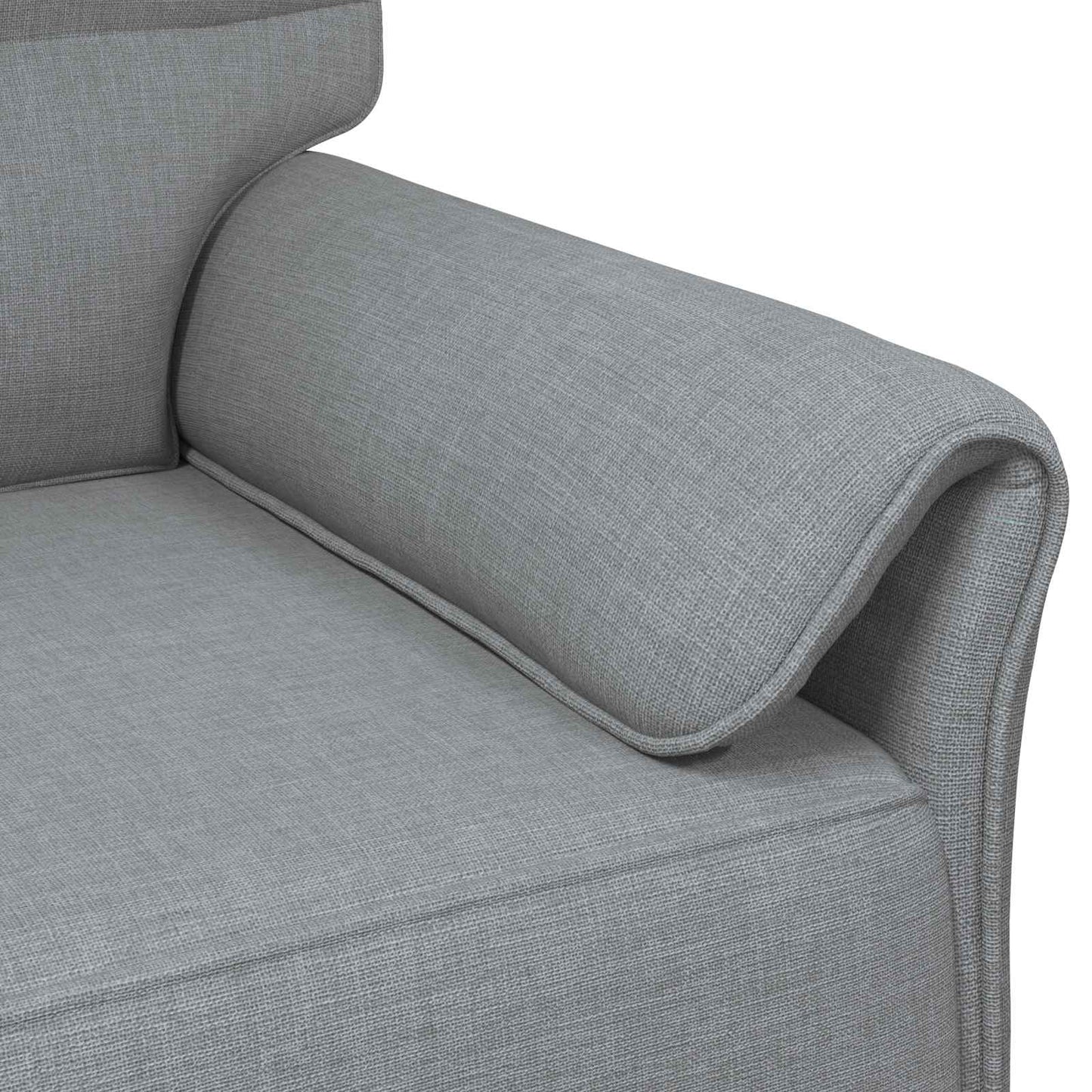 vidaXL Καναπές 100% πολυέστερ μεταλλικό πλαίσιο MDF, Κόντρα πλακέ