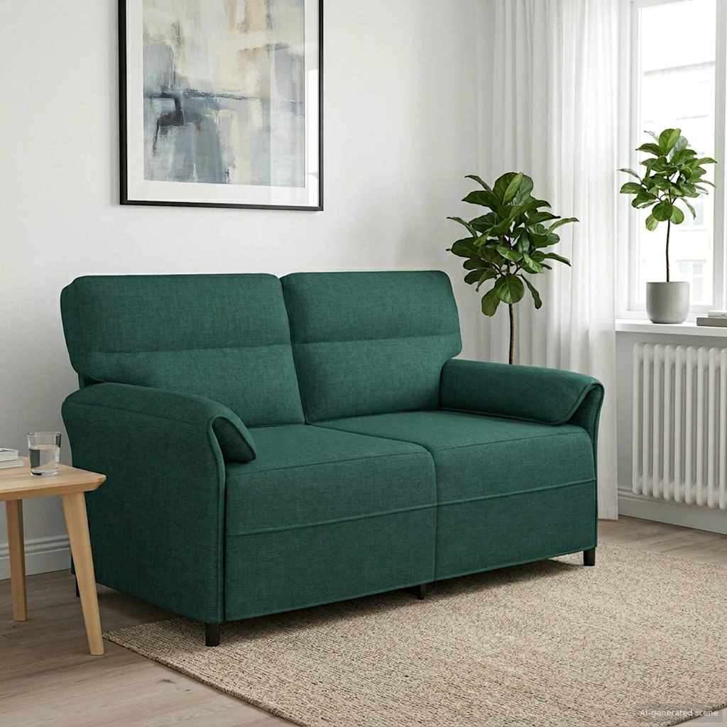 vidaXL Καναπές 100% πολυέστερ μεταλλικό πλαίσιο MDF, Κόντρα πλακέ