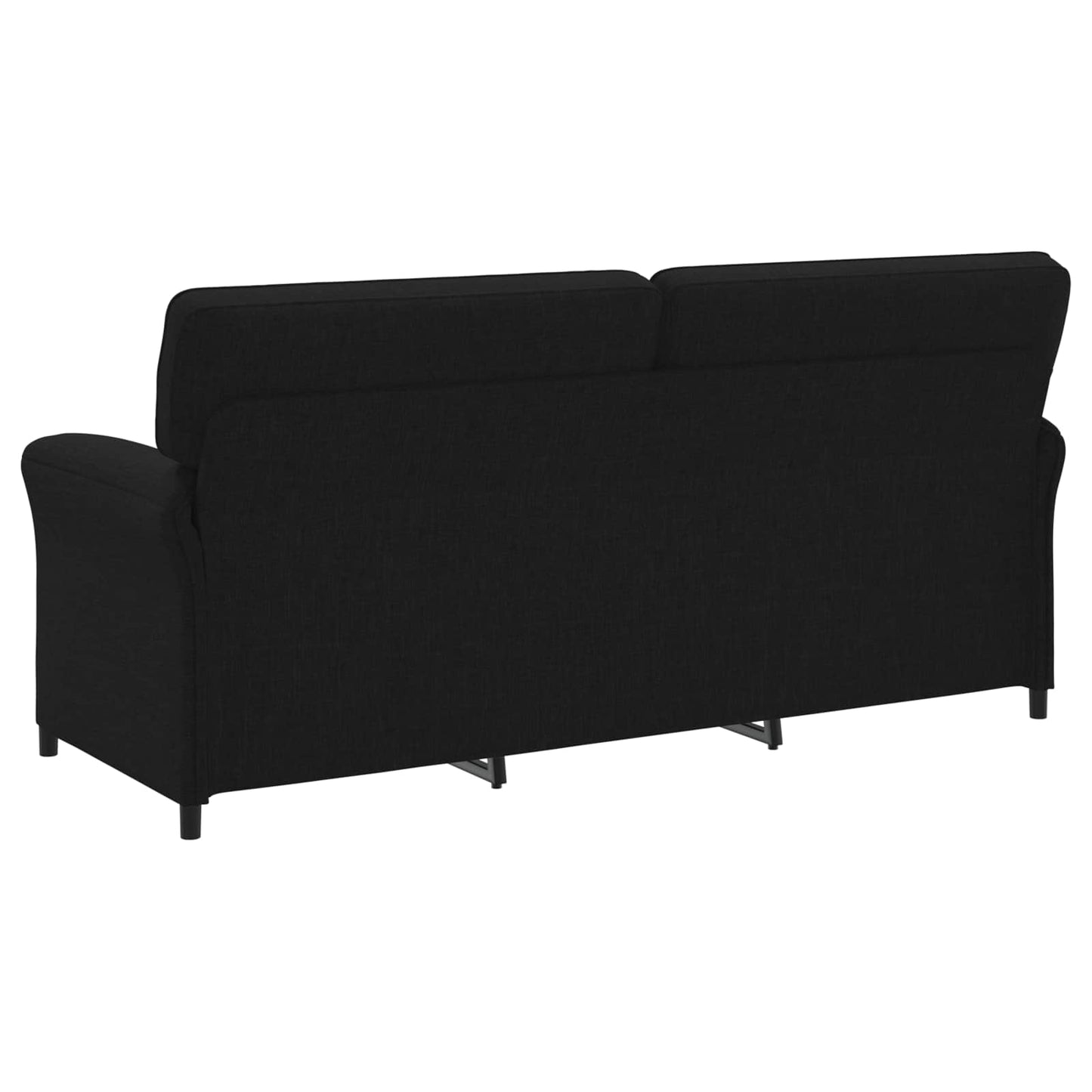 vidaXL 3-Θέσιος καναπές Μαύρο 198 x 83 x 95 εκ. Ύφασμα