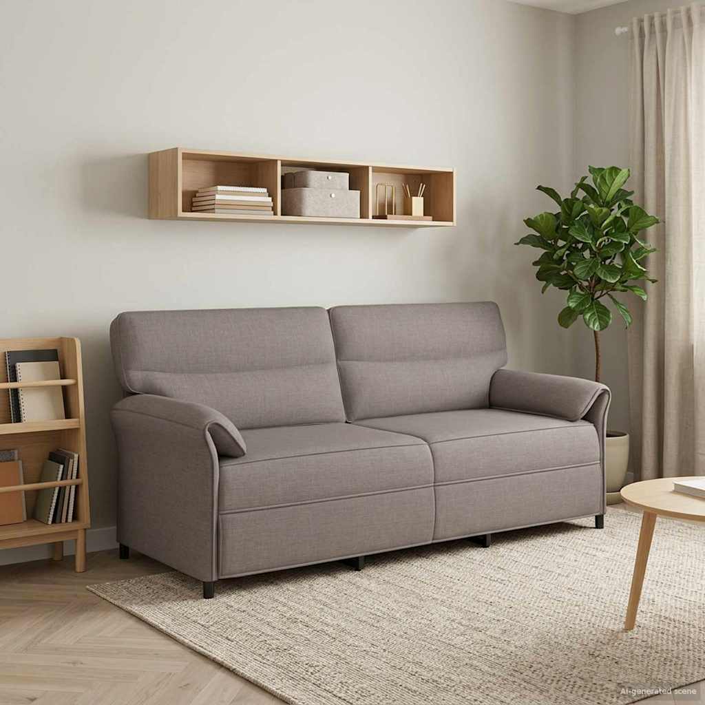 vidaXL Καναπές 100% πολυέστερ μεταλλικό πλαίσιο MDF, Κόντρα πλακέ