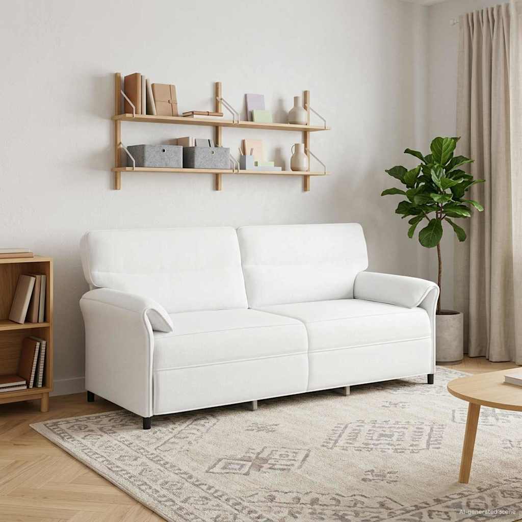 vidaXL Καναπές 100% πολυέστερ μεταλλικό πλαίσιο MDF, Κόντρα πλακέ