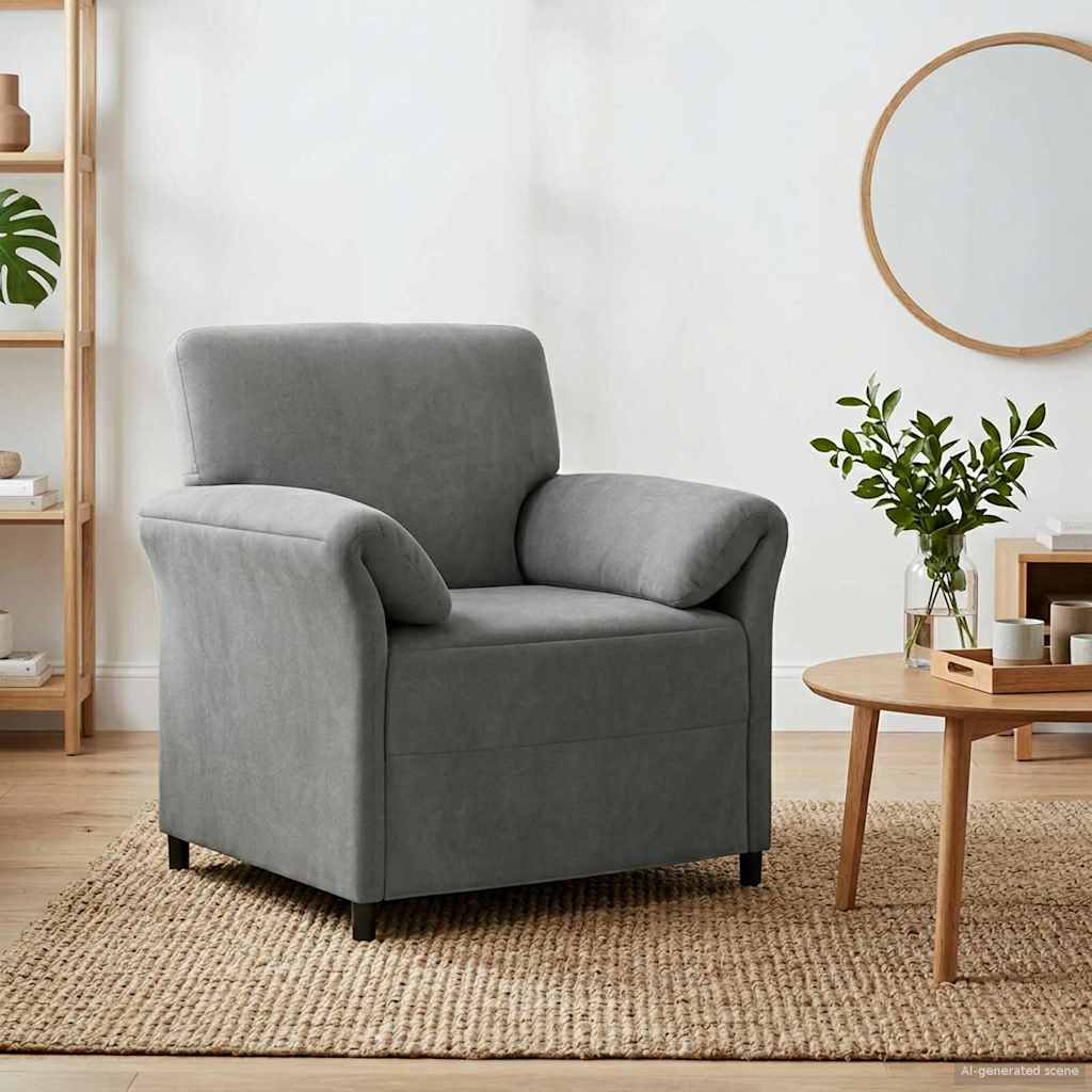 vidaXL Καναπές 1-θέσιος Σκούρο Γκρι 88 x 83 x 95 εκ Βελούδο