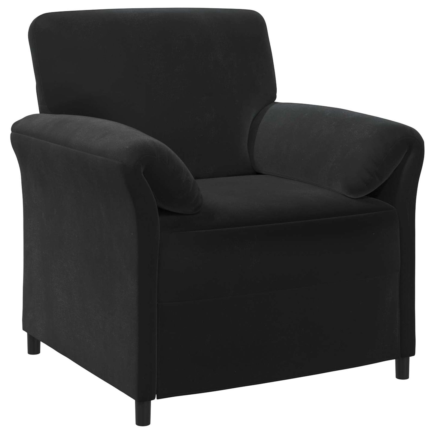 vidaXL Καναπές 1-θέσιος Μαύρο 88 x 83 x 95 εκ Βελούδο