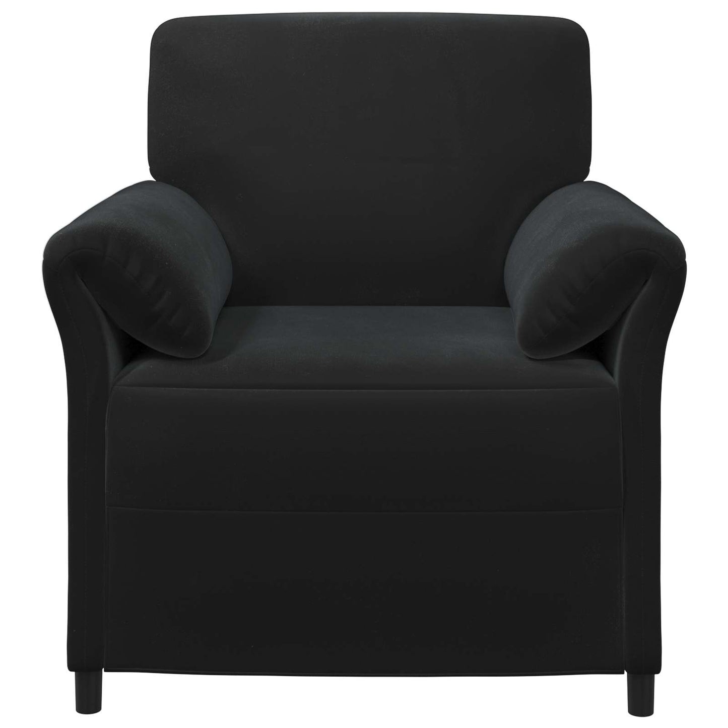 vidaXL Καναπές 1-θέσιος Μαύρο 88 x 83 x 95 εκ Βελούδο