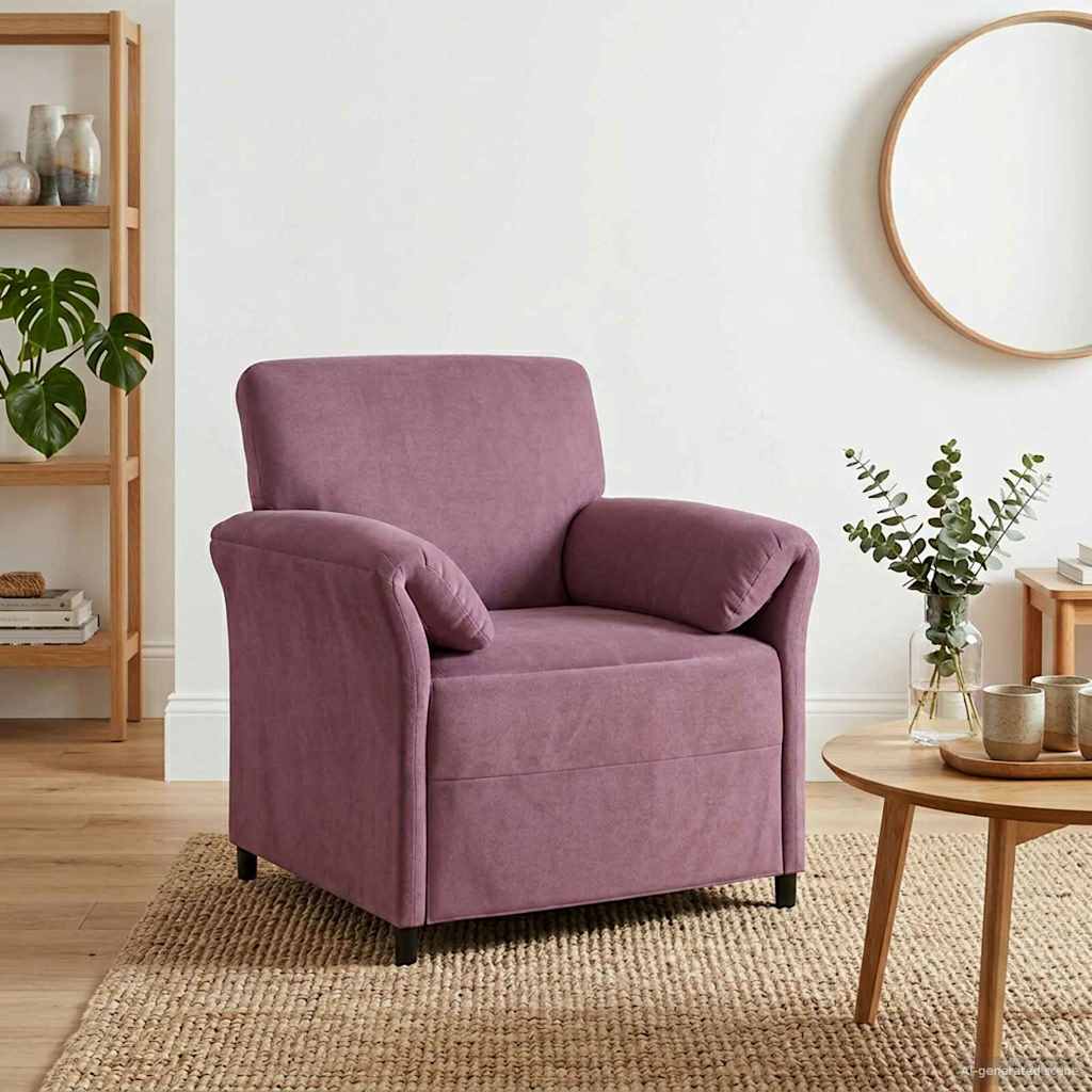vidaXL Καναπές 1-θέσιος Μοβ 88 x 83 x 95 εκ Βελούδο