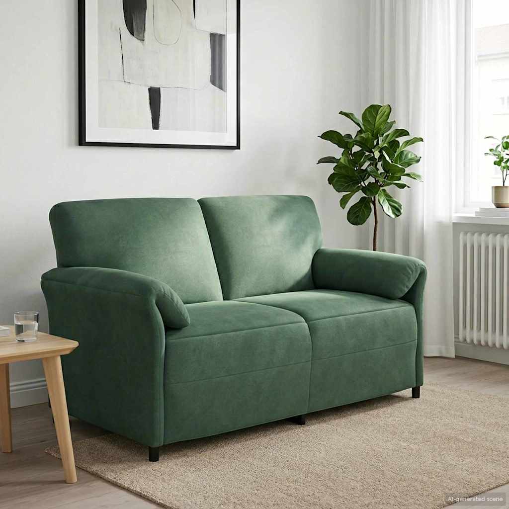 vidaXL Καναπές 2 ατόμων Θαλασσί 158 x 83 x 95 εκ Βελούδο