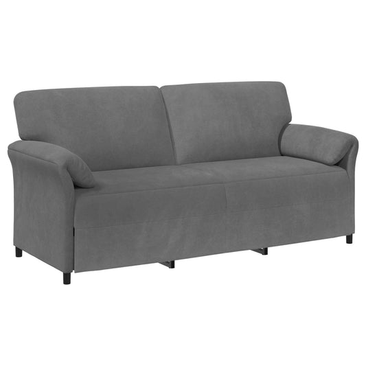 vidaXL 3-Θέσιος καναπές Σκούρο Γκρι 198 x 83 x 95 εκ. Βελούδο