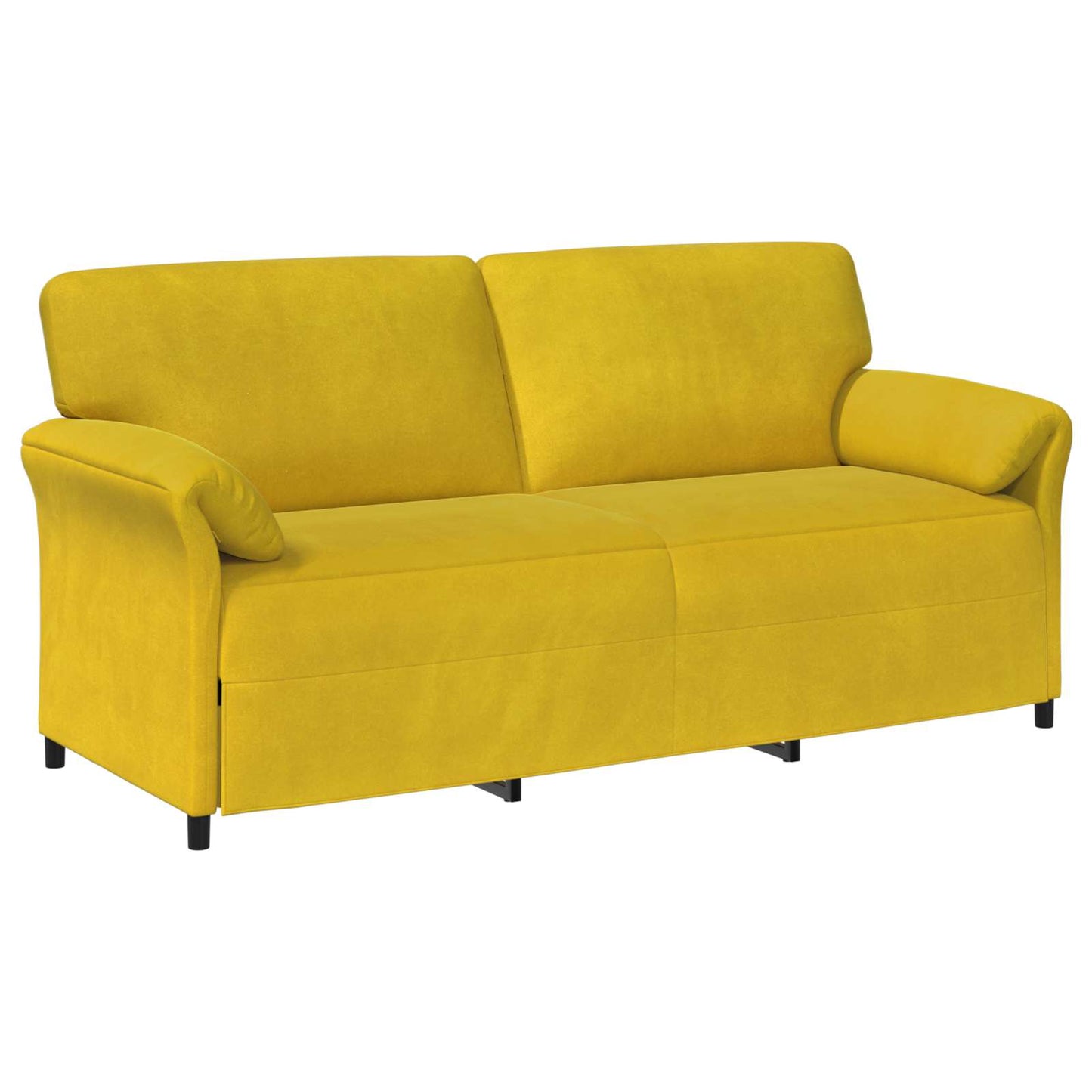 vidaXL 3-Θέσιος καναπές Κίτρινο 198 x 83 x 95 εκ. Βελούδο