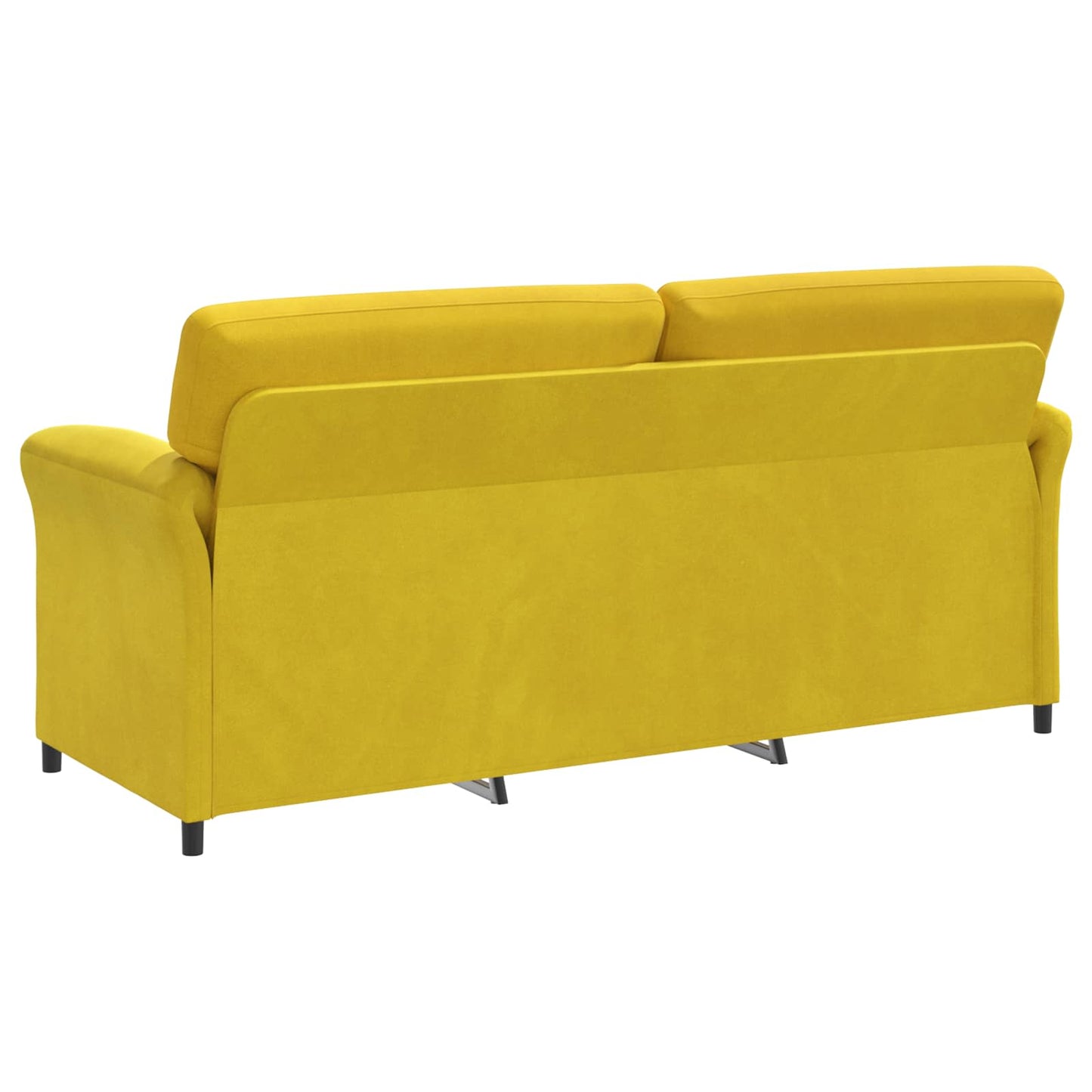vidaXL 3-Θέσιος καναπές Κίτρινο 198 x 83 x 95 εκ. Βελούδο
