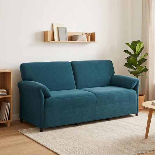 vidaXL 3-Θέσιος καναπές Μπλε 198 x 83 x 95 εκ. Βελούδο