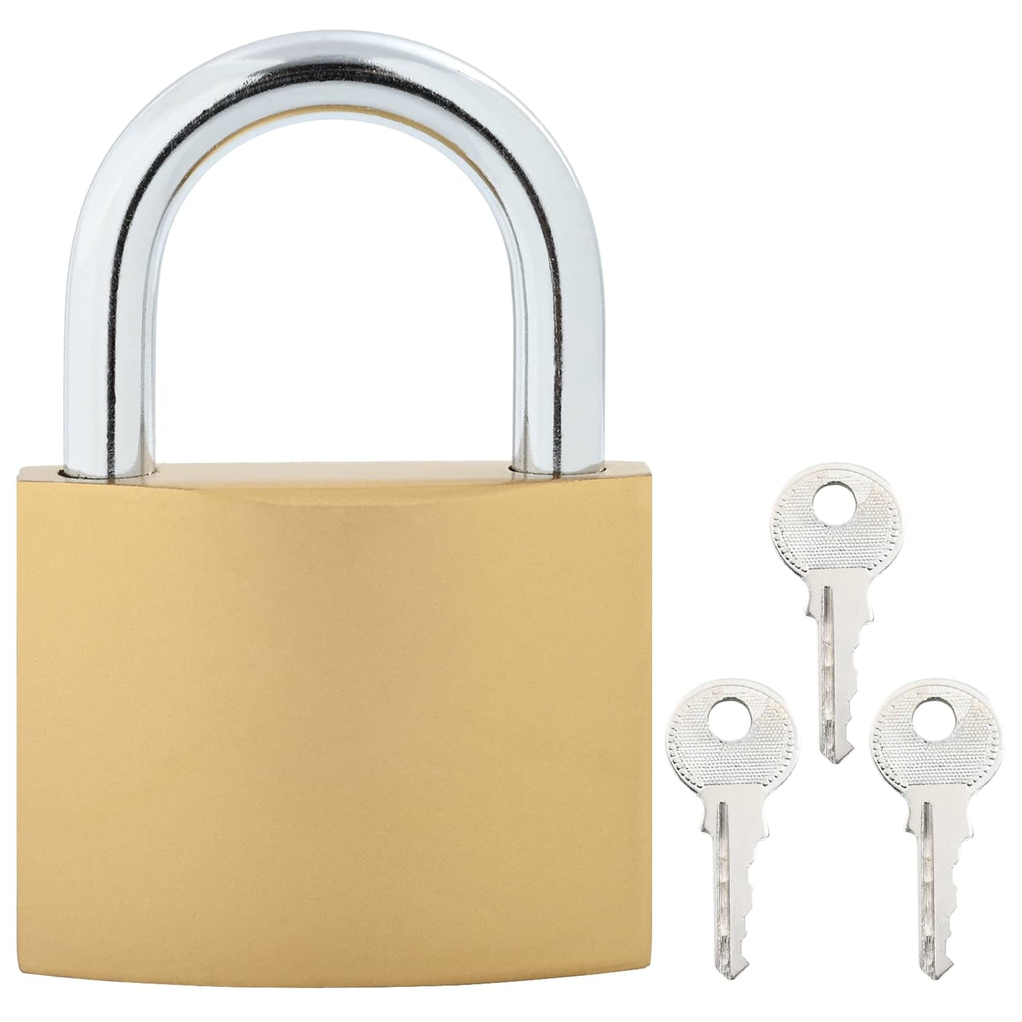 vidaXL Κλειδαριά U με Κλειδιά 50 pcs Ορείχαλκος Σίδερο