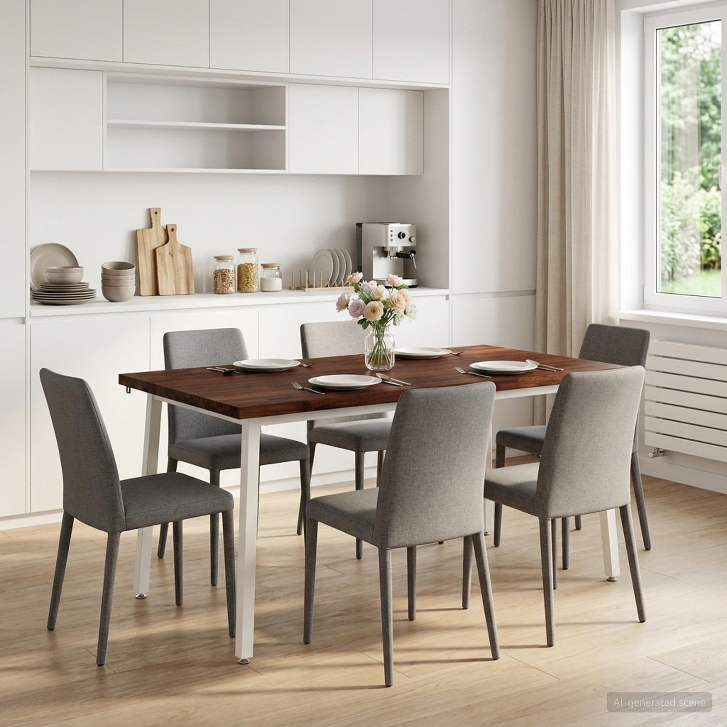 vidaXL Τραπέζι Φαγητού με Ζωντανό Χείλος 160 x 90 x 75 cm Σκούρο Καφέ