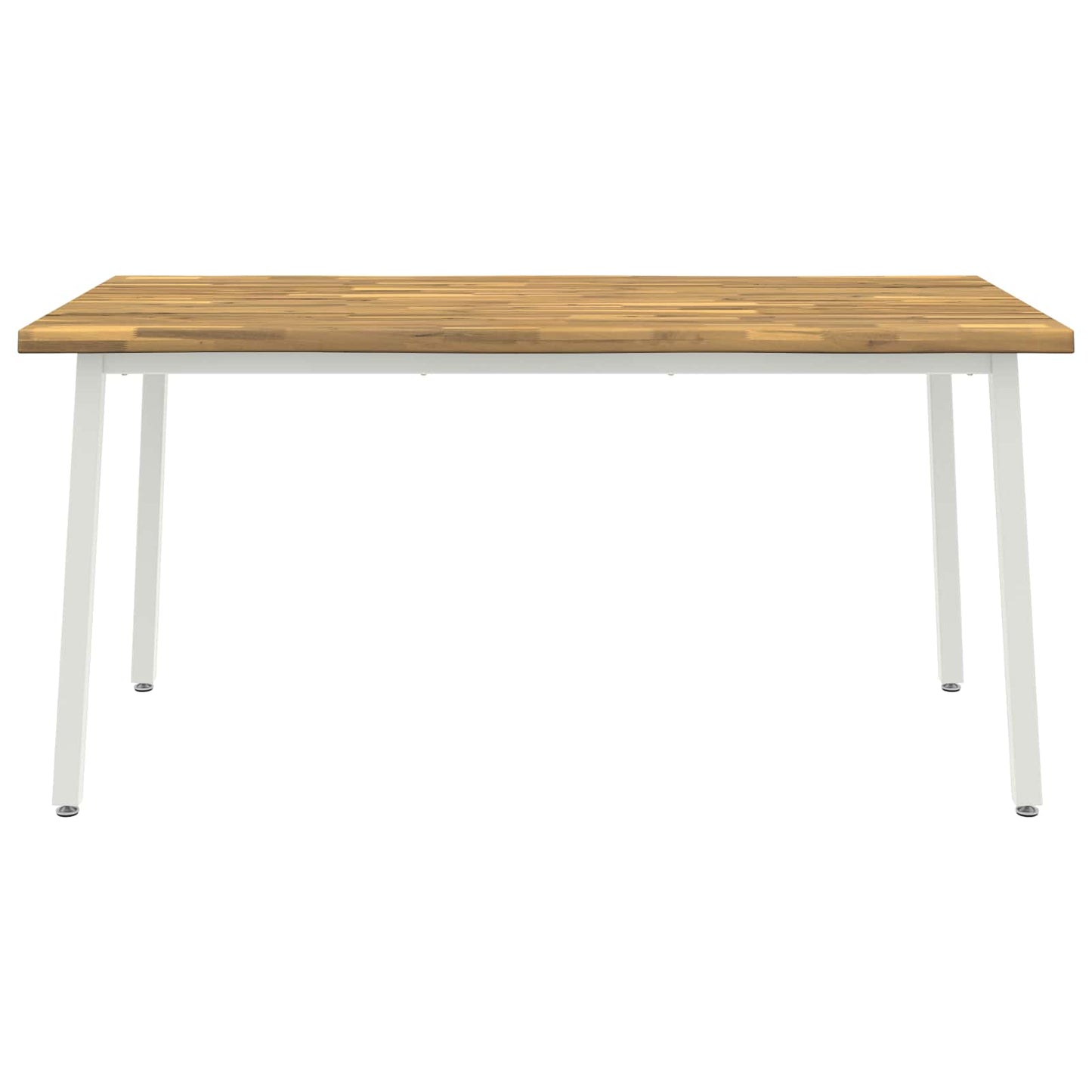 vidaXL Τραπέζι Φαγητού με Ζωντανό Χείλος 160 x 80 x 75 cm Λευκό