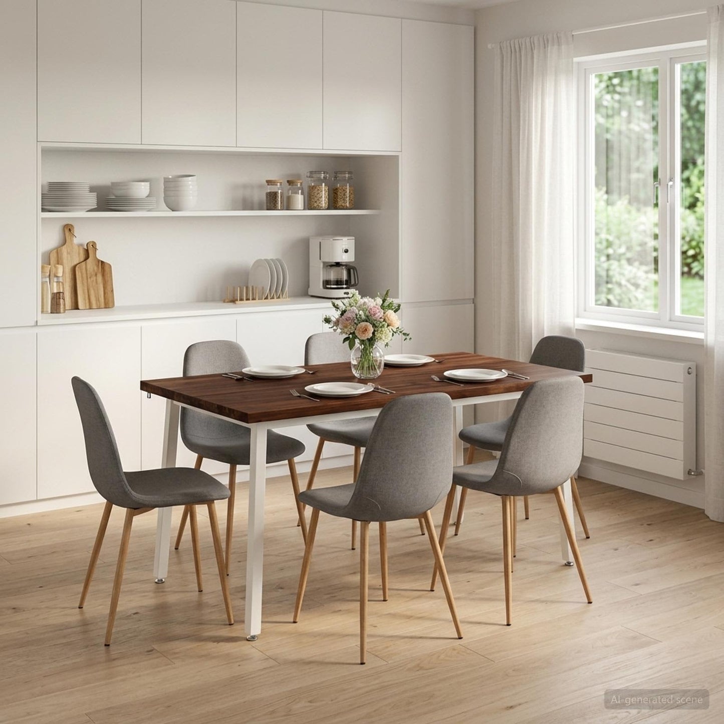 vidaXL Τετράγωνο Τραπέζι Φαγητού 160 x 90 x 75 cm Στερεό Ξύλο Ακακίας