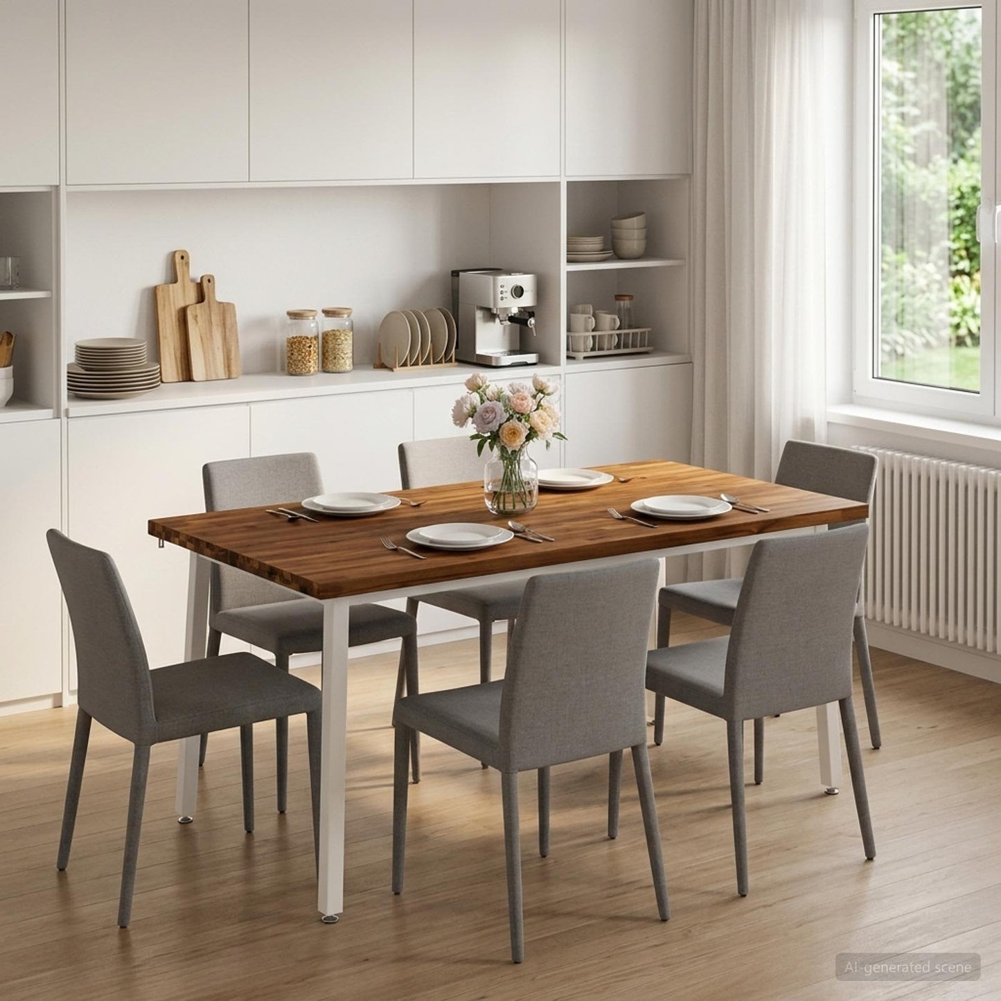 vidaXL Τετράγωνο Τραπέζι Φαγητού 160 x 90 x 75 cm Στερεό Ξύλο Ακακίας