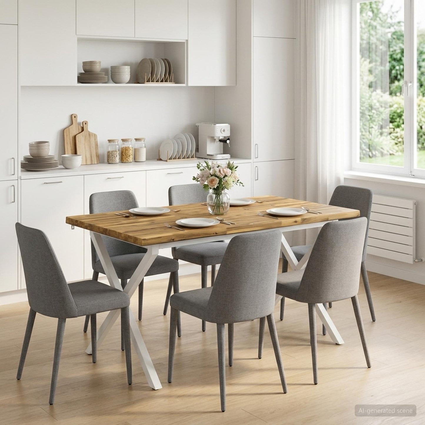 vidaXL Τραπέζι Φαγητού με Ζωντανό Χείλος 140 x 90 x 75 εκ.