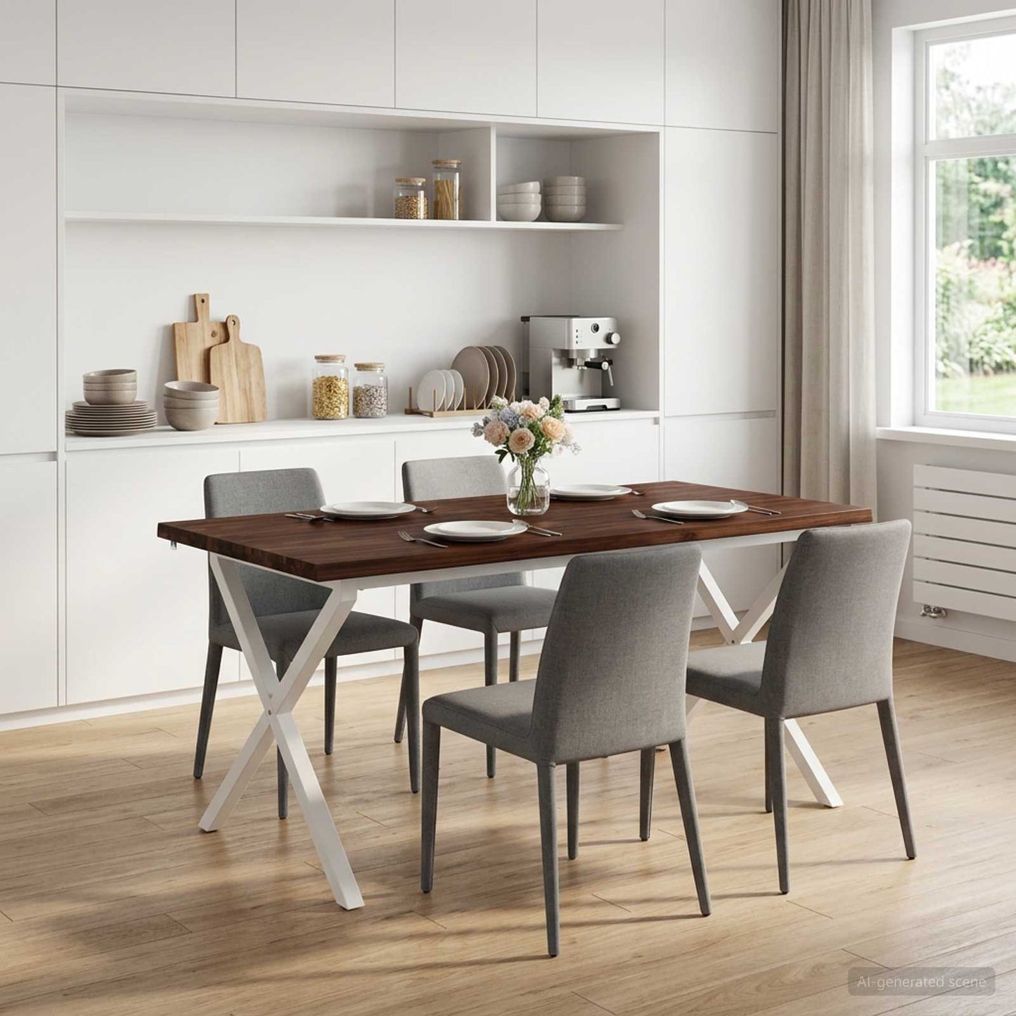 vidaXL Τραπέζι Φαγητού με Ζωντανό Χείλος 160 x 80 x 75 cm