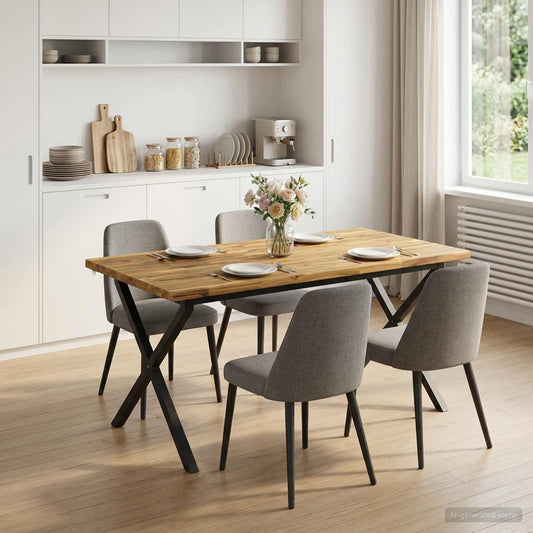 vidaXL Τραπέζι Φαγητού με Ζωντανό Χείλος 160 x 70 x 75 εκ.