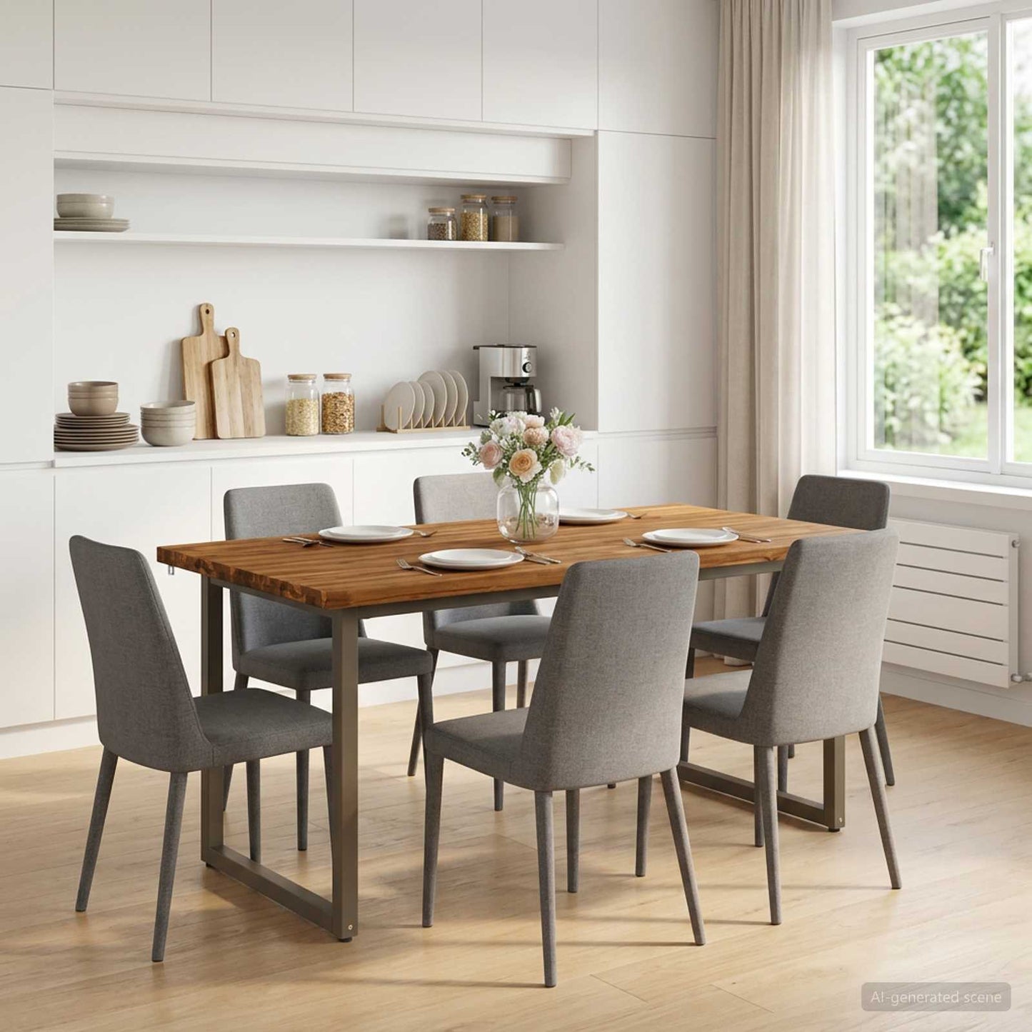 vidaXL Τετράγωνο Τραπέζι Φαγητού 160 x 70 x 75 εκ. Στερεό Ξύλο Ακακίας