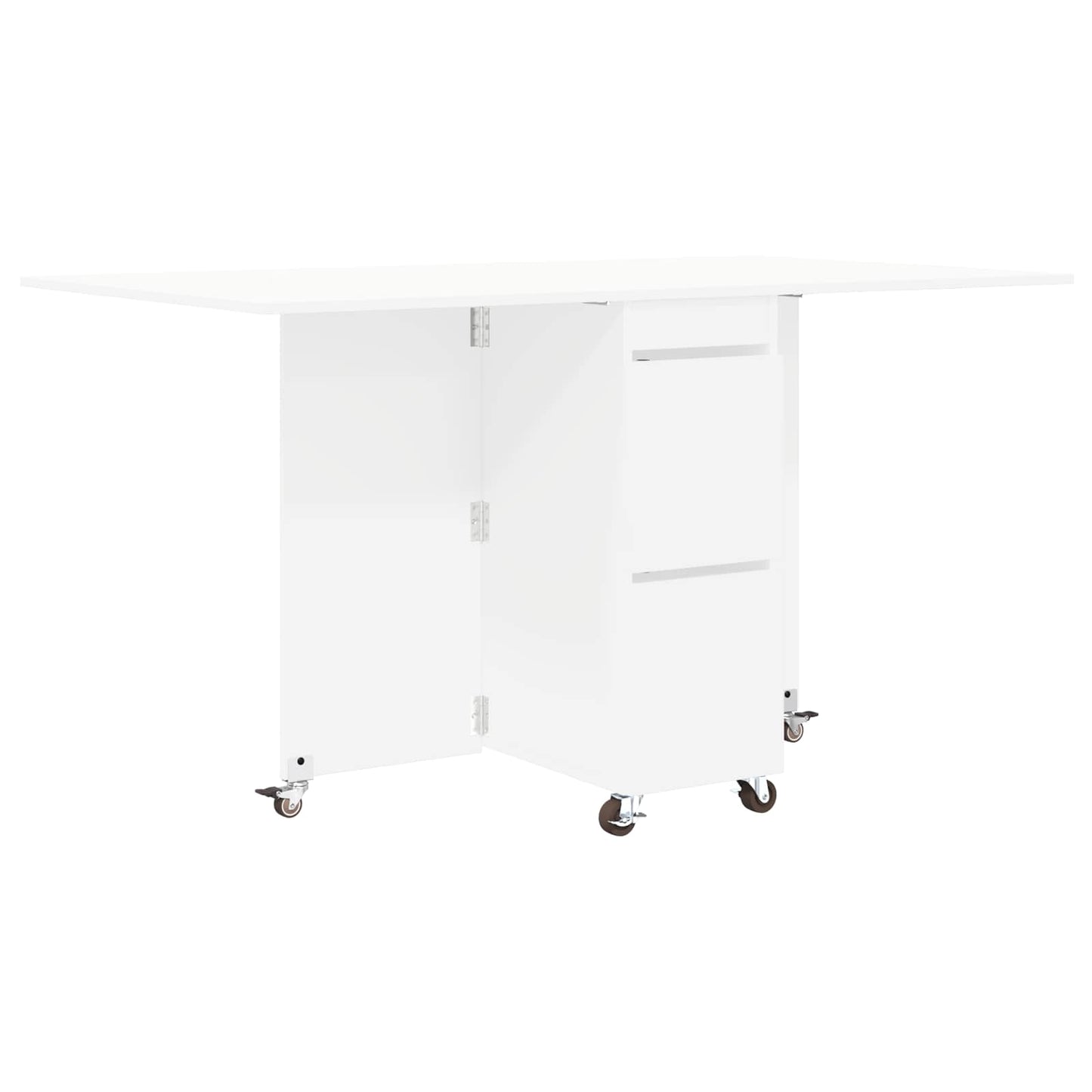 vidaXL Τραπέζι φαγητού 140 x 80 x 77 cm Επεξεργασμένο Ξύλο Λευκό