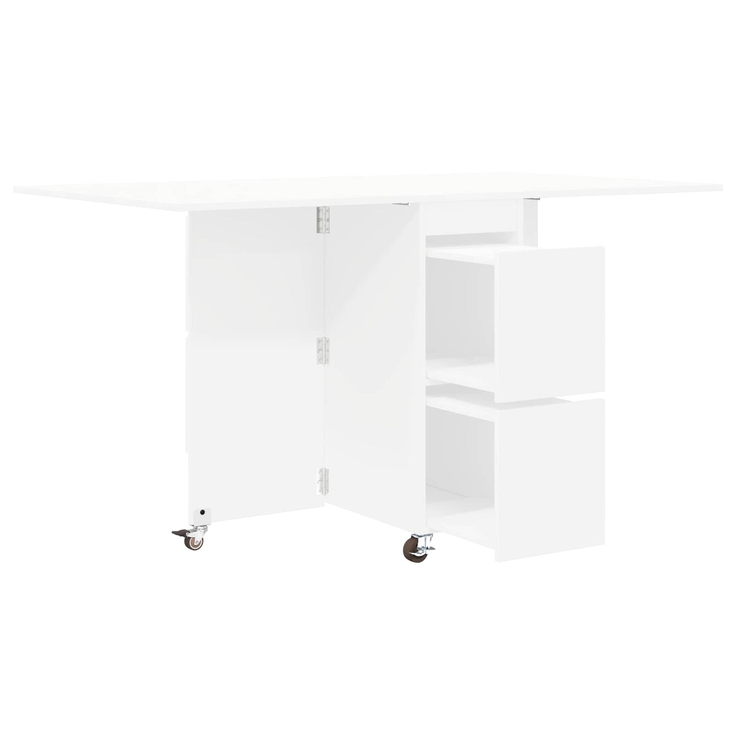 vidaXL Τραπέζι φαγητού 140 x 80 x 77 cm Επεξεργασμένο Ξύλο Λευκό