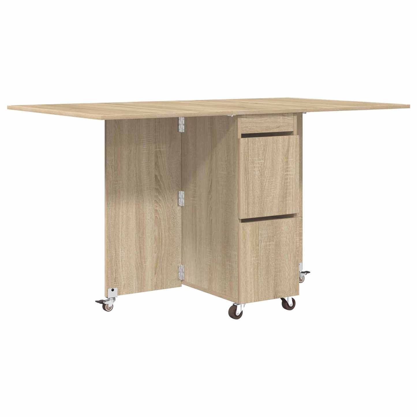 vidaXL Τραπέζι φαγητού 140 x 80 x 77 cm Επεξεργασμένο Ξύλο Sonoma Δρυς